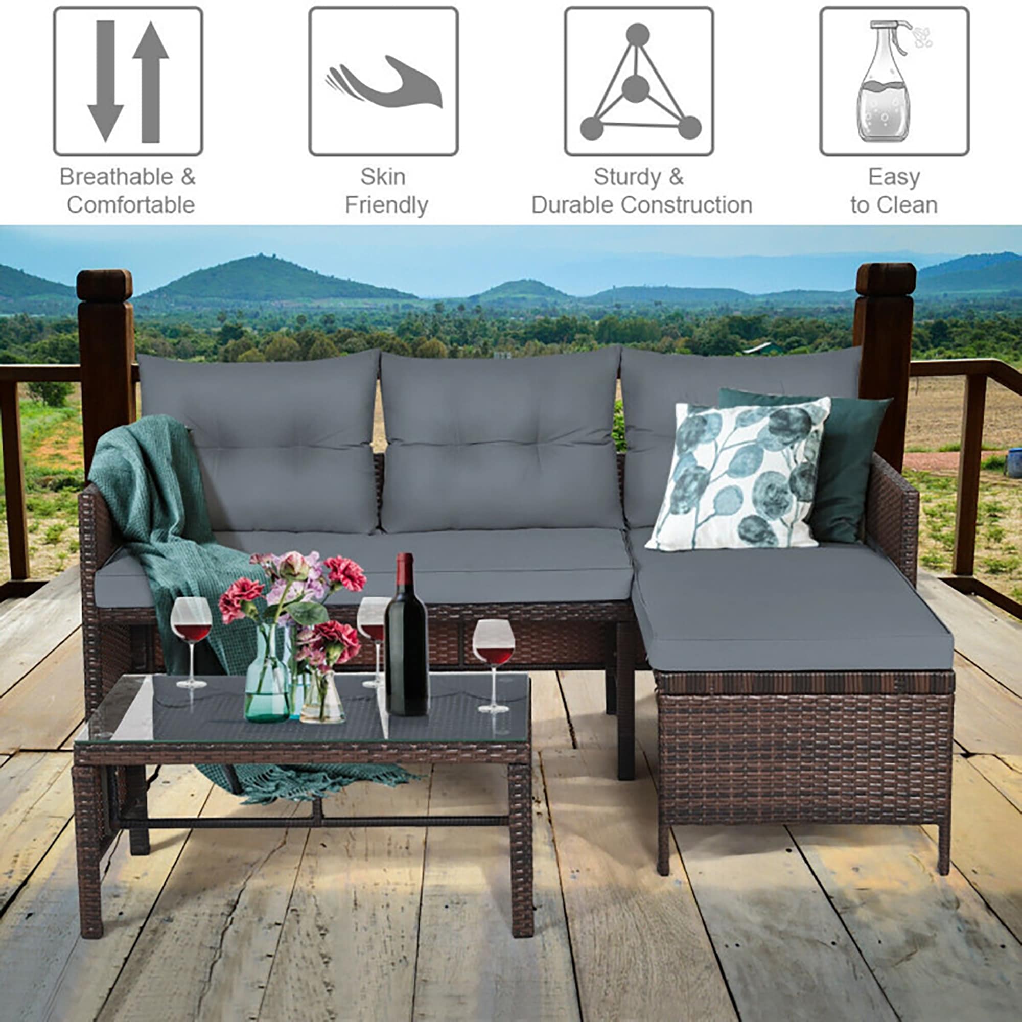 CASAINC WF-HW63870GR-LA Patio-Conversation-Sets - View #6