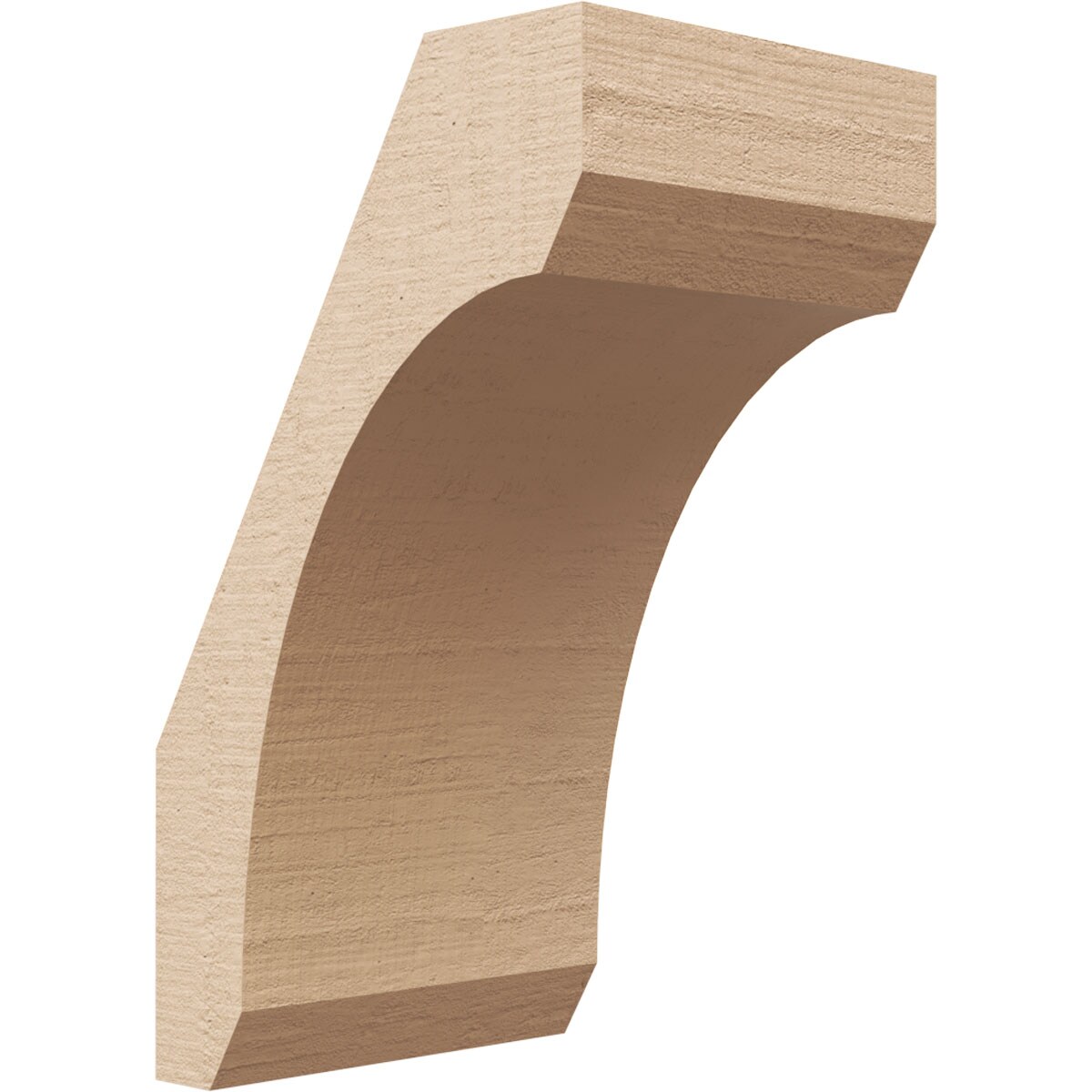 Ekena Millwork BRCUR05X06X10LECRCPR 5-in x 10-in x 6-in Primed Urethane Legacy Rough Cedar Woodgrain TimberThane KneeBrace