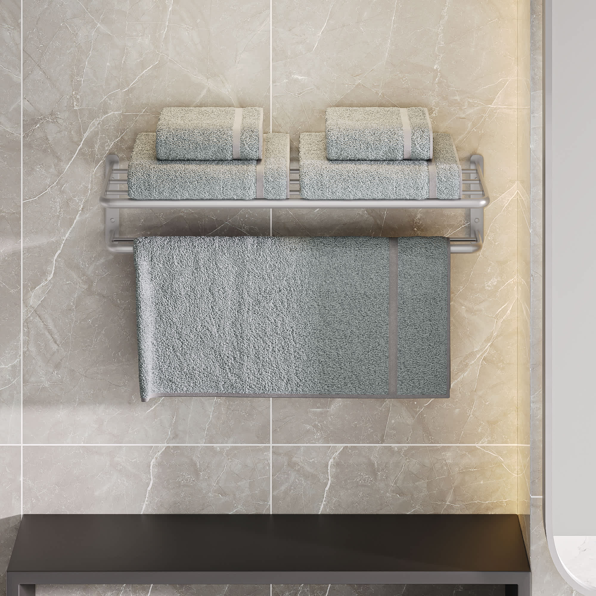 Haxvin HX-TOWELRACK-SILVER Towel-Trees - View #2