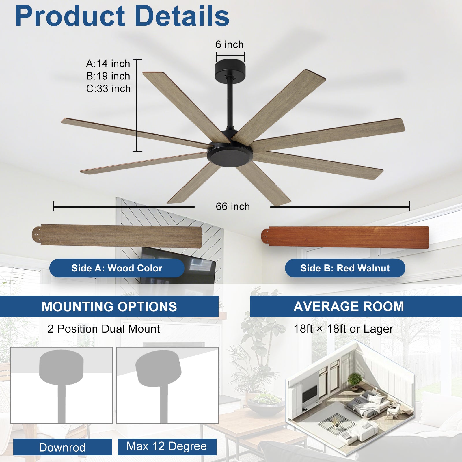 Dovanpaul 197-66B-WC-LW-2 Ceiling-Fans - View #3
