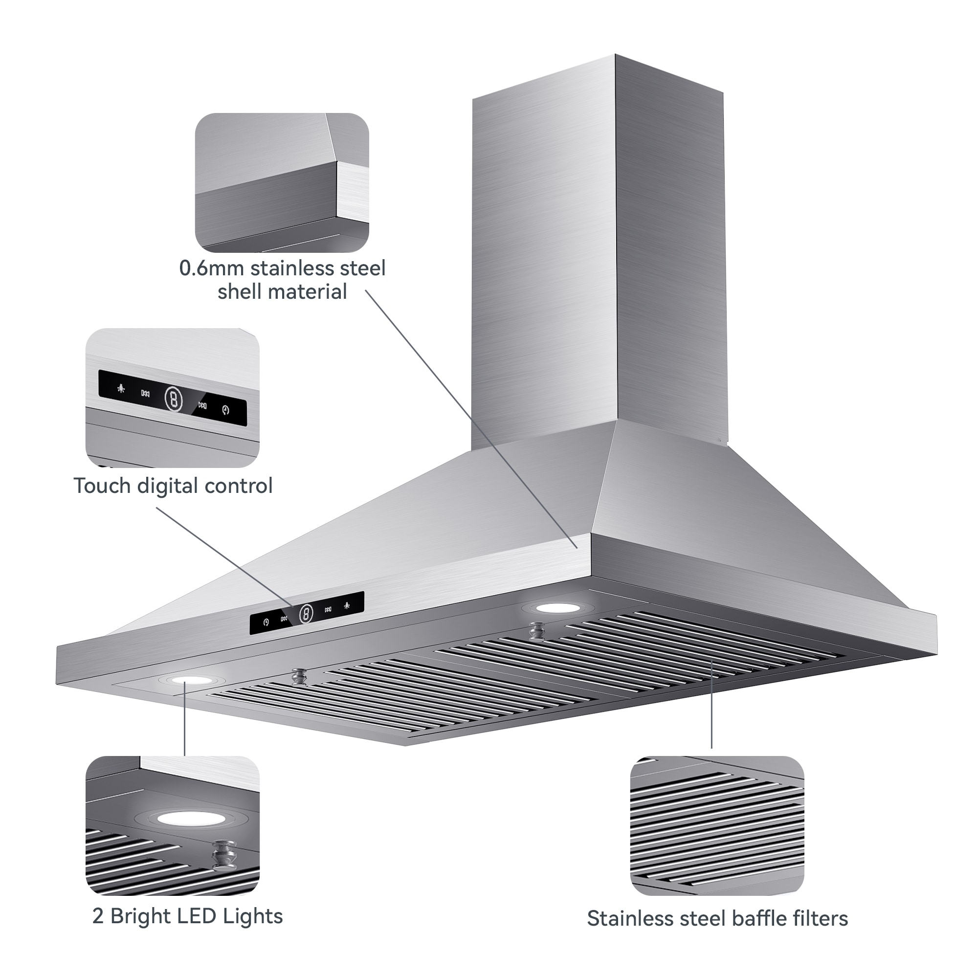 VIKIO VIKRP10-36 Wall-Mounted-Range-Hoods - View #9