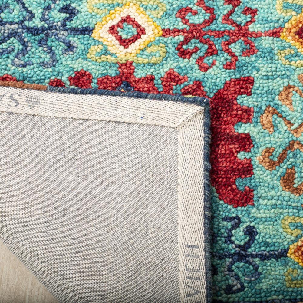 Aspen Blue and Multicolor Hand-Tufted Wool 6' x 9' Area Rug