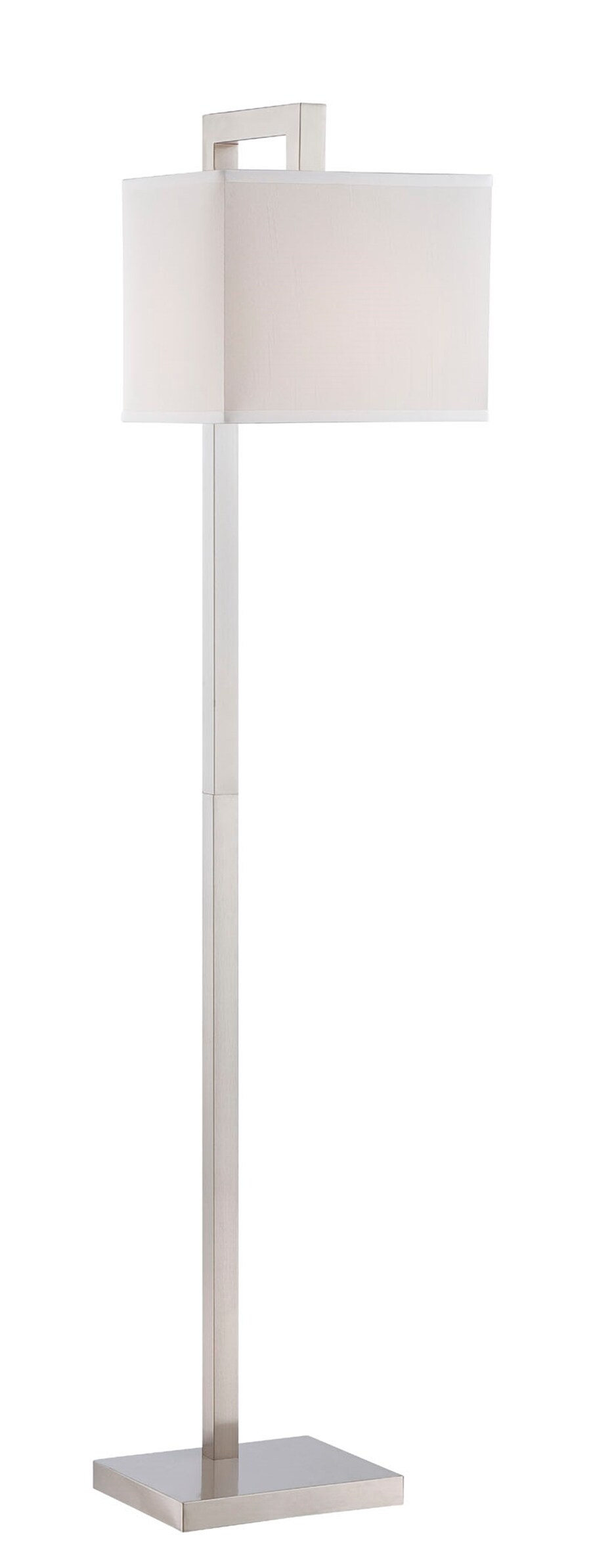 Lite Source LS-82283 Contento 60-in Polished Steel Shaded Floor Lamp