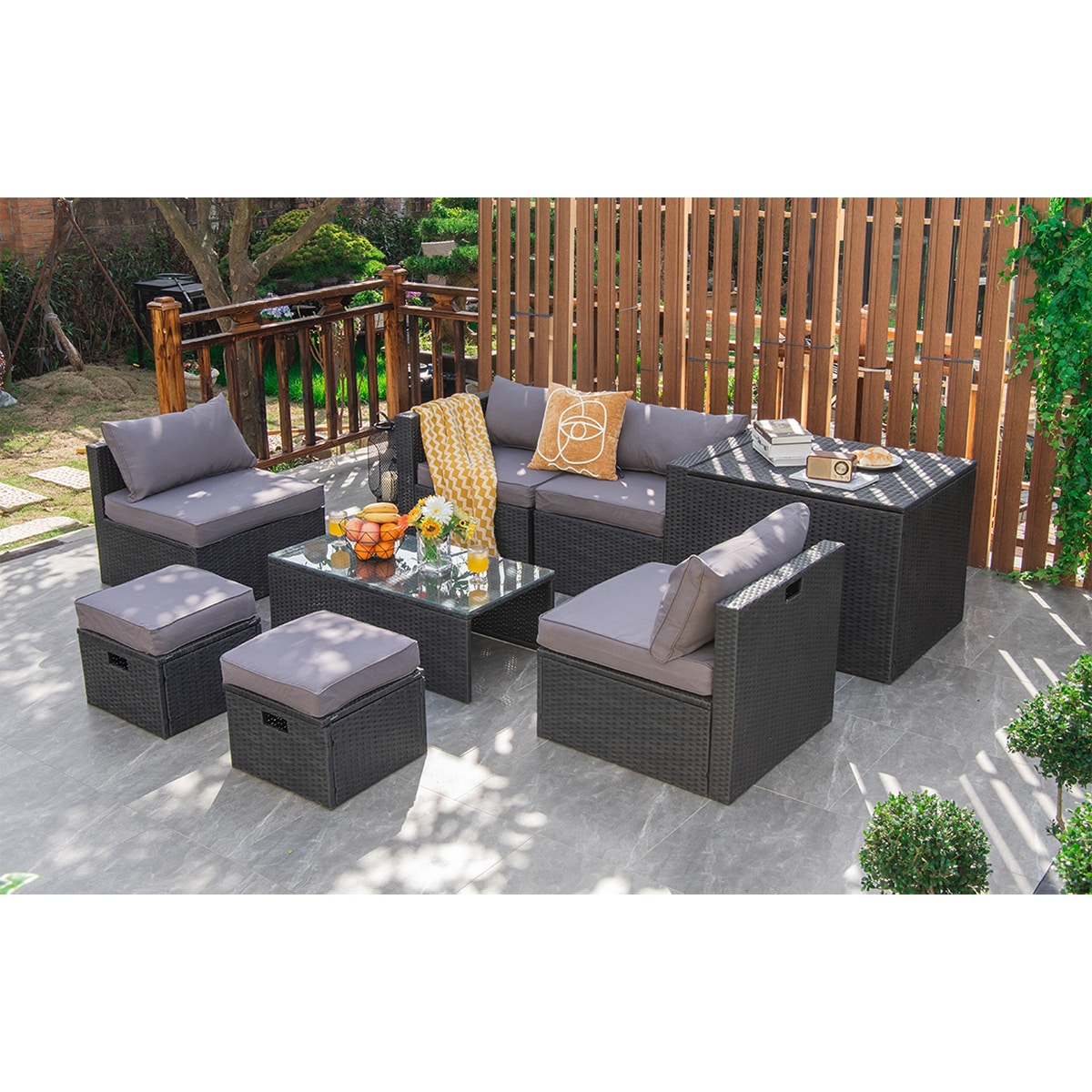 Forclover HYFE-68605GR Patio-Conversation-Sets - View #12