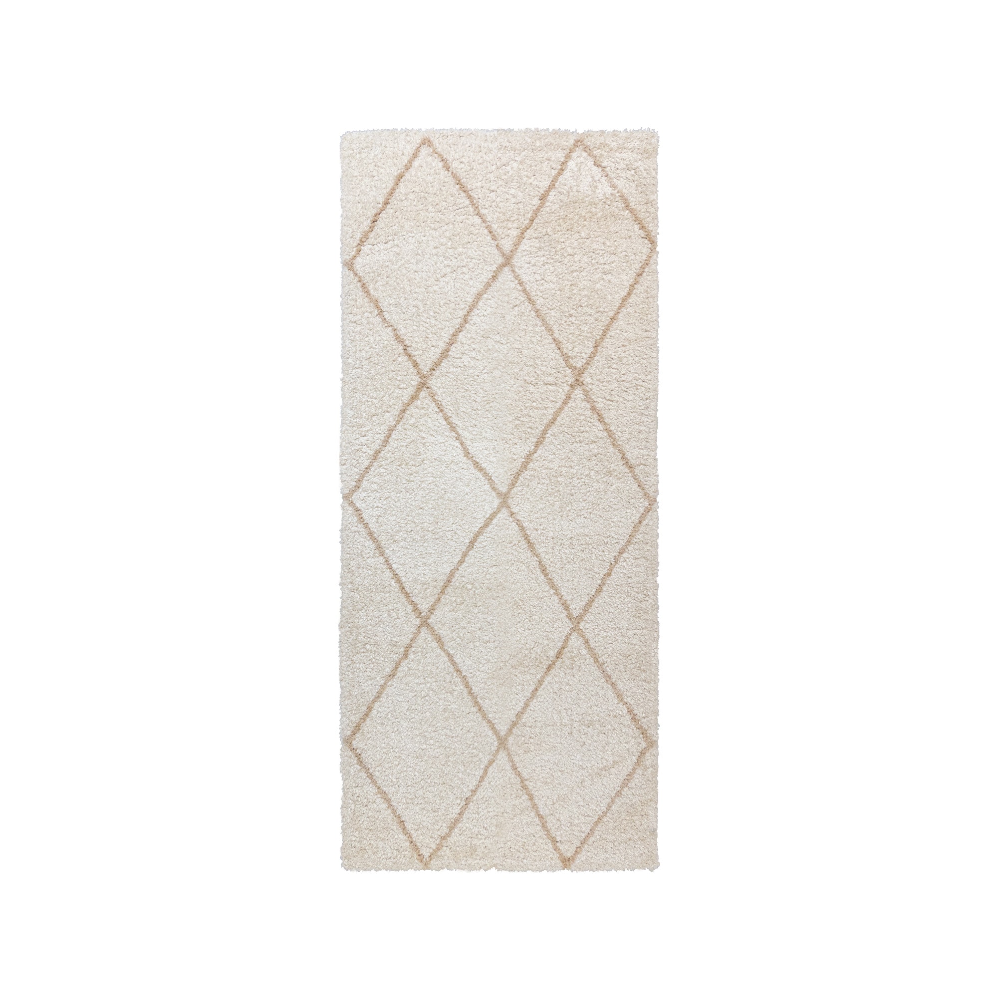 GERTMENIAN 18576 Thayer Diamond 2 x 6 (ft) Loomed Polypropylene Diamond Ivory Rectangular Indoor Geometric Runner rug