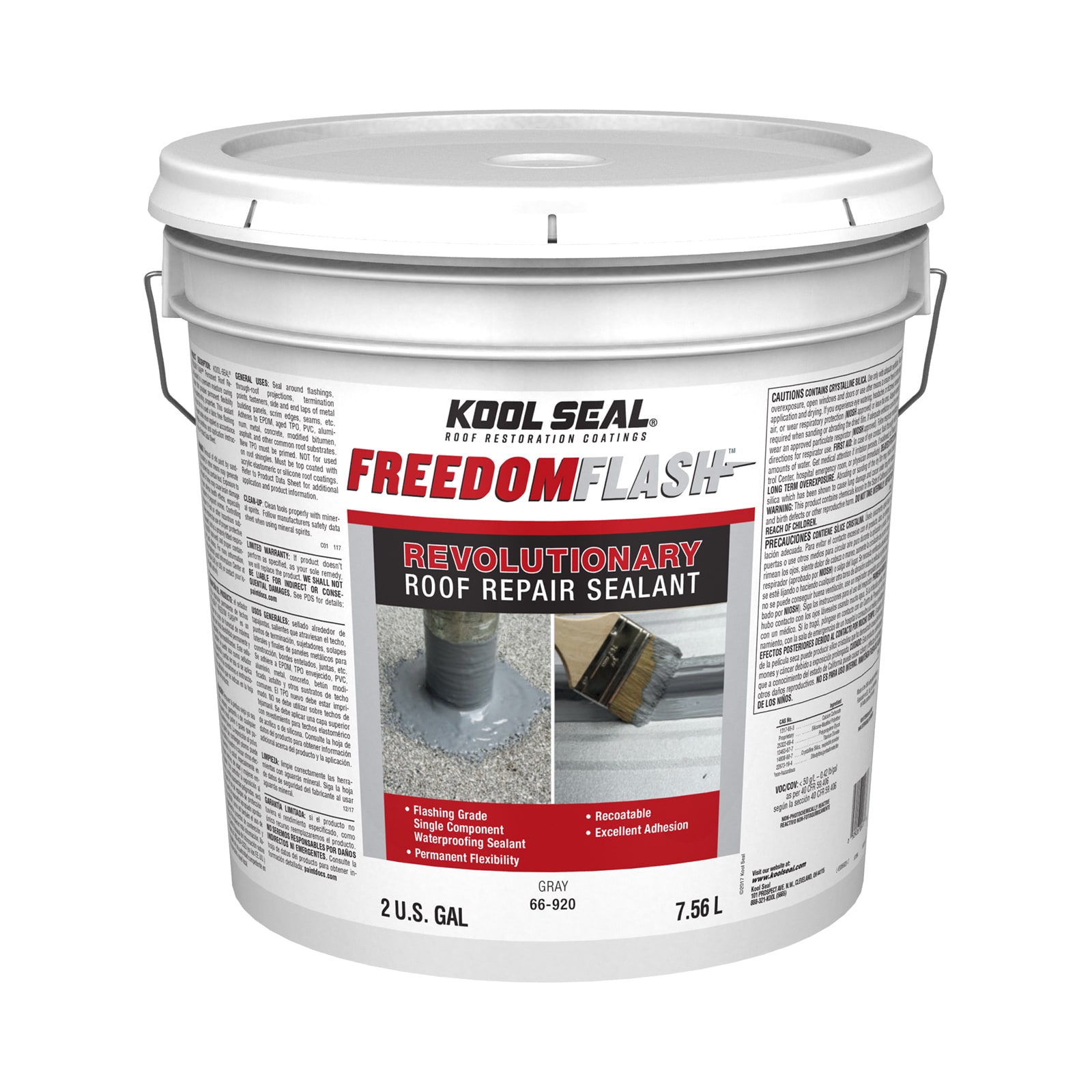 Kool Seal Gray 2-gallon Waterproof Cement Roof Sealant in