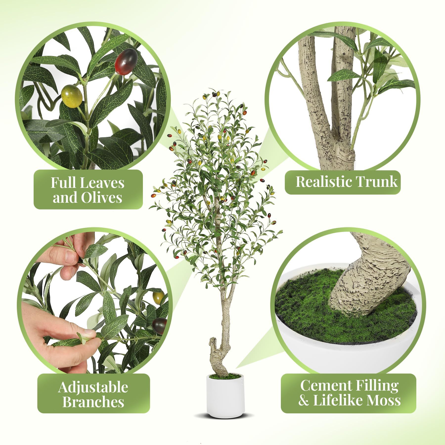 WhizMax IWAN-PHO-34LWQVWH Artificial-Plants-Trees - View #4