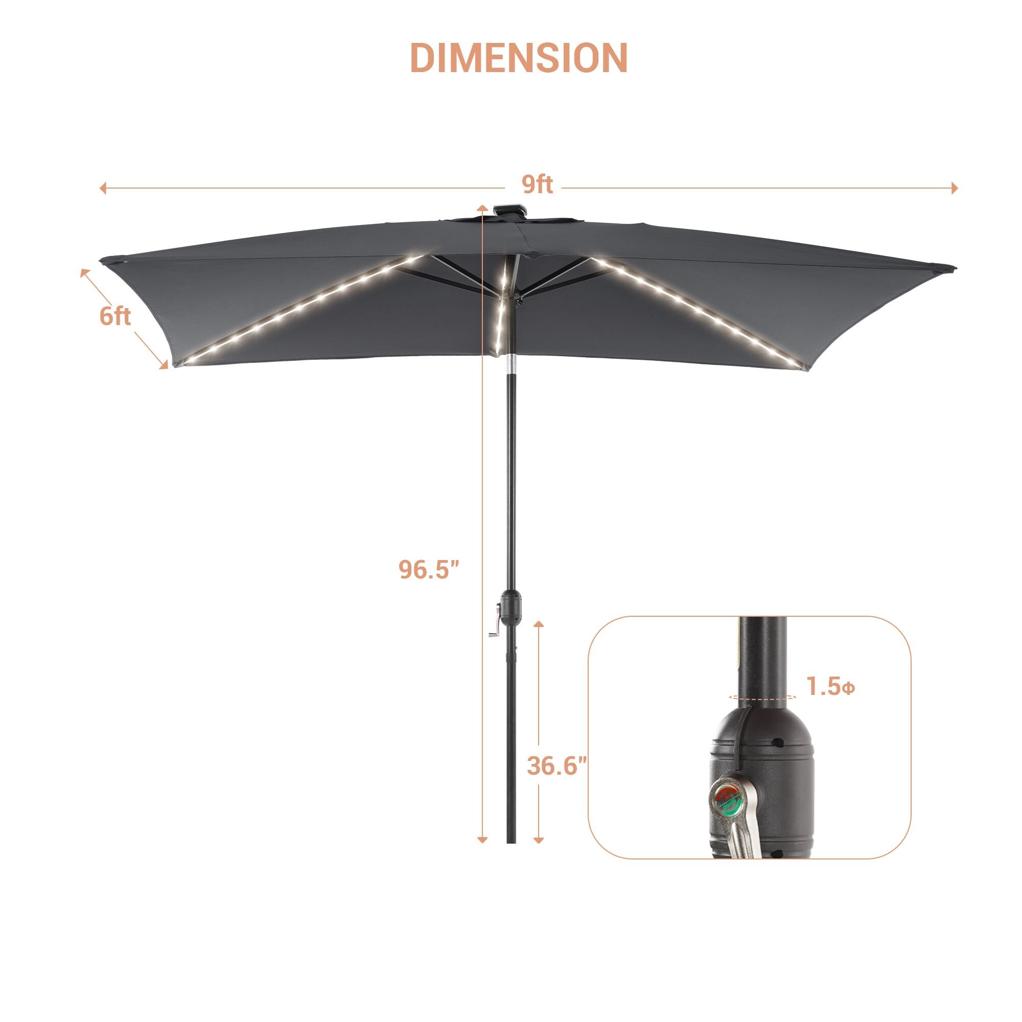 ACEGOSES LW-310SG-LED Umbrellas-2 - View #2