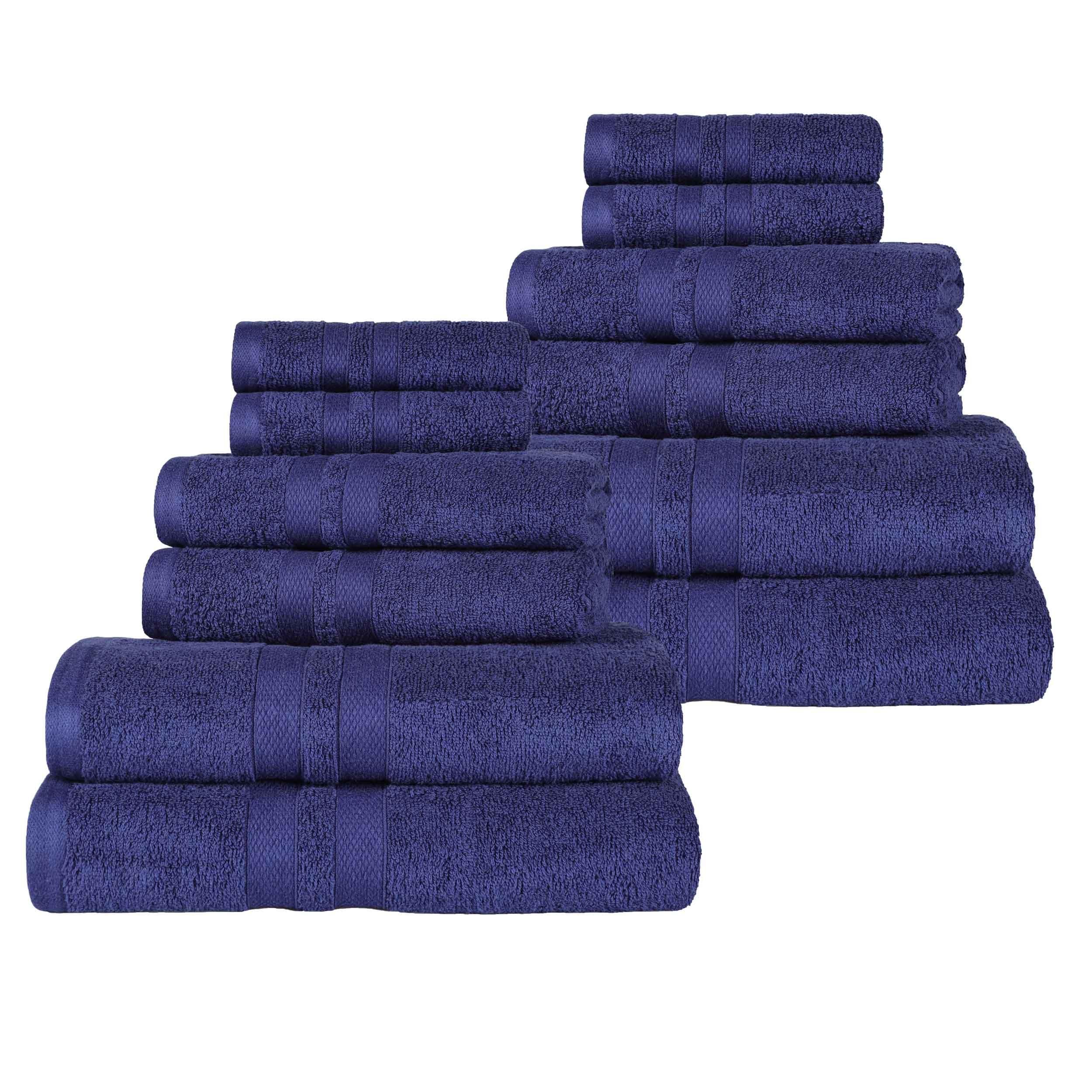 Slickblue Cotton Quick Dry Bath Towel Set Terry Loop Bathroom Towels Bath Hand Face Washcloth Set Multiple Size and Color Options