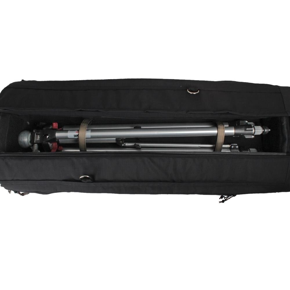TecNec TCNCD386954 Portabrace PBR-TSB-38BOR Tripod Shellpack with Off-Road Wheels, Black- 38 in.
