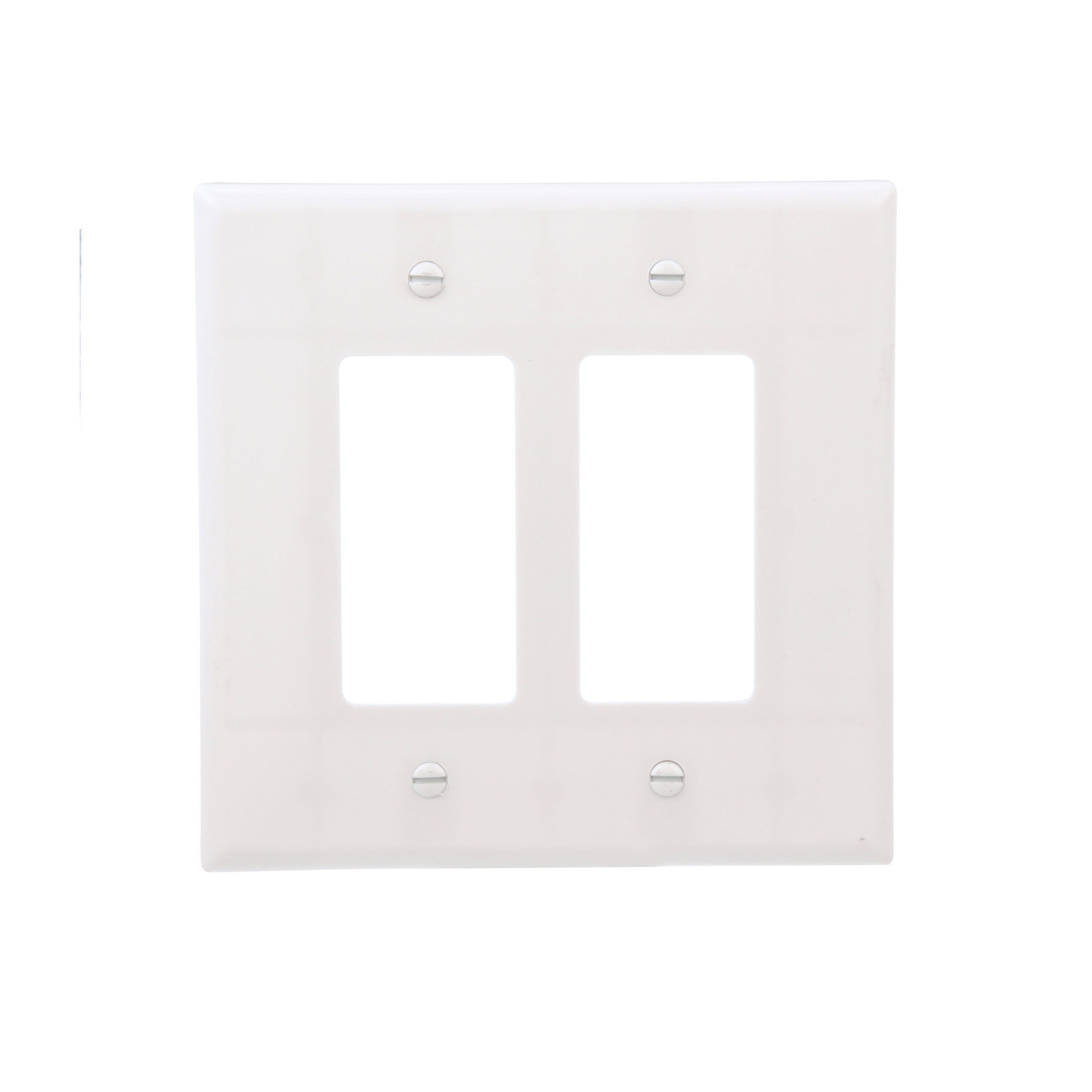 Eaton 2752W-F-LW 2 -Gang Jumbo Size White Thermoplastic Indoor Decorator Wall Plate