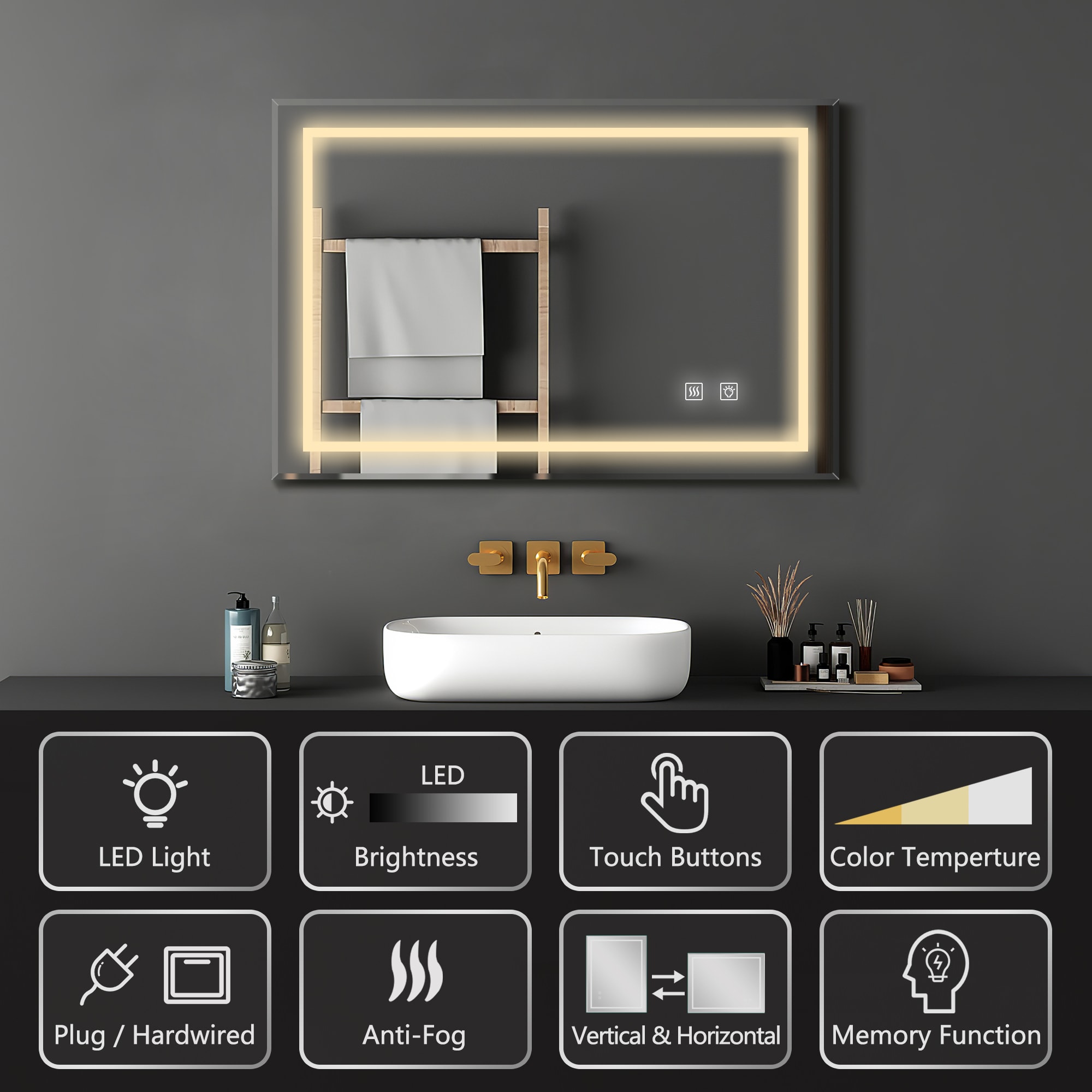 Dovelina LS-A-MR03068 Framed-Bath-Mirrors - View #7