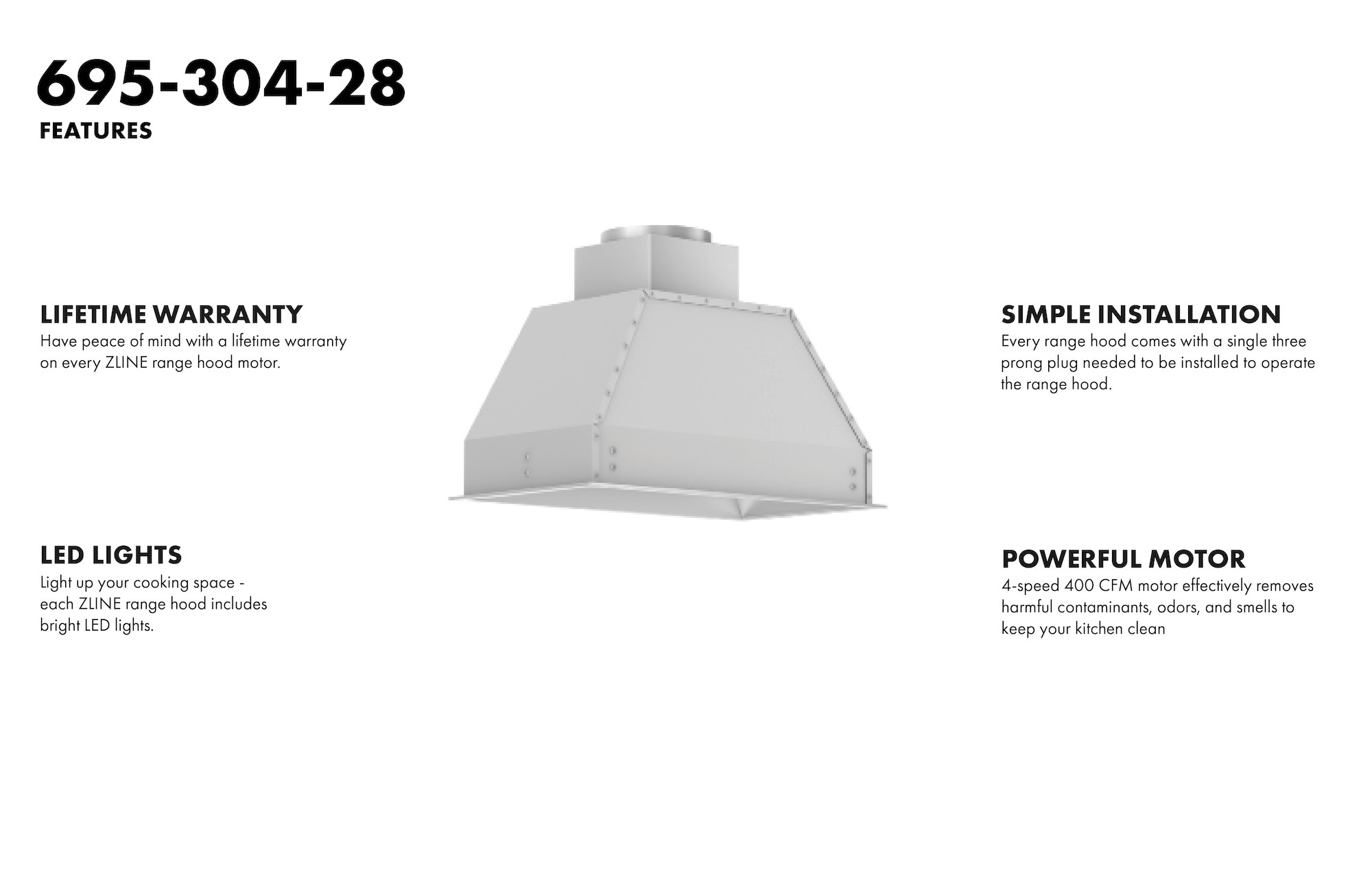 ZLINE KITCHEN & BATH 695-304-28 Undercabinet-Range-Hoods - View #11