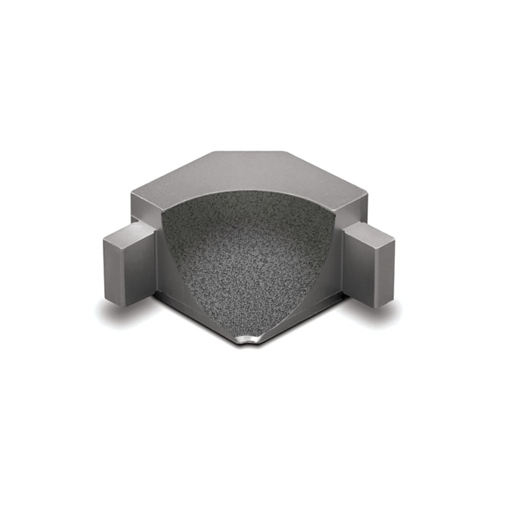 Schluter Systems I90/AHKA/TSSG Dilex-AHKA 0.563-in W x 1.0-in L Stone grey textured color-coated aluminum Aluminum Inside corner Tile Edge Trim