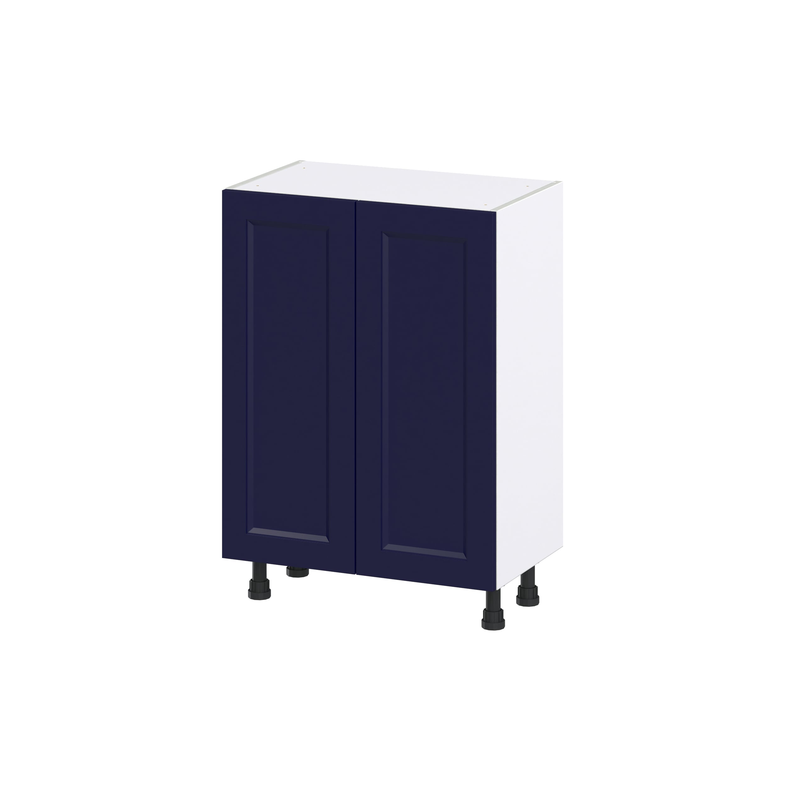 Hugo&Borg Lorette 24-in W x 34.5-in H x 24-in D Navy Blue Base Fully Assembled Cabinet (Recessed Panel Shaker Door Style)