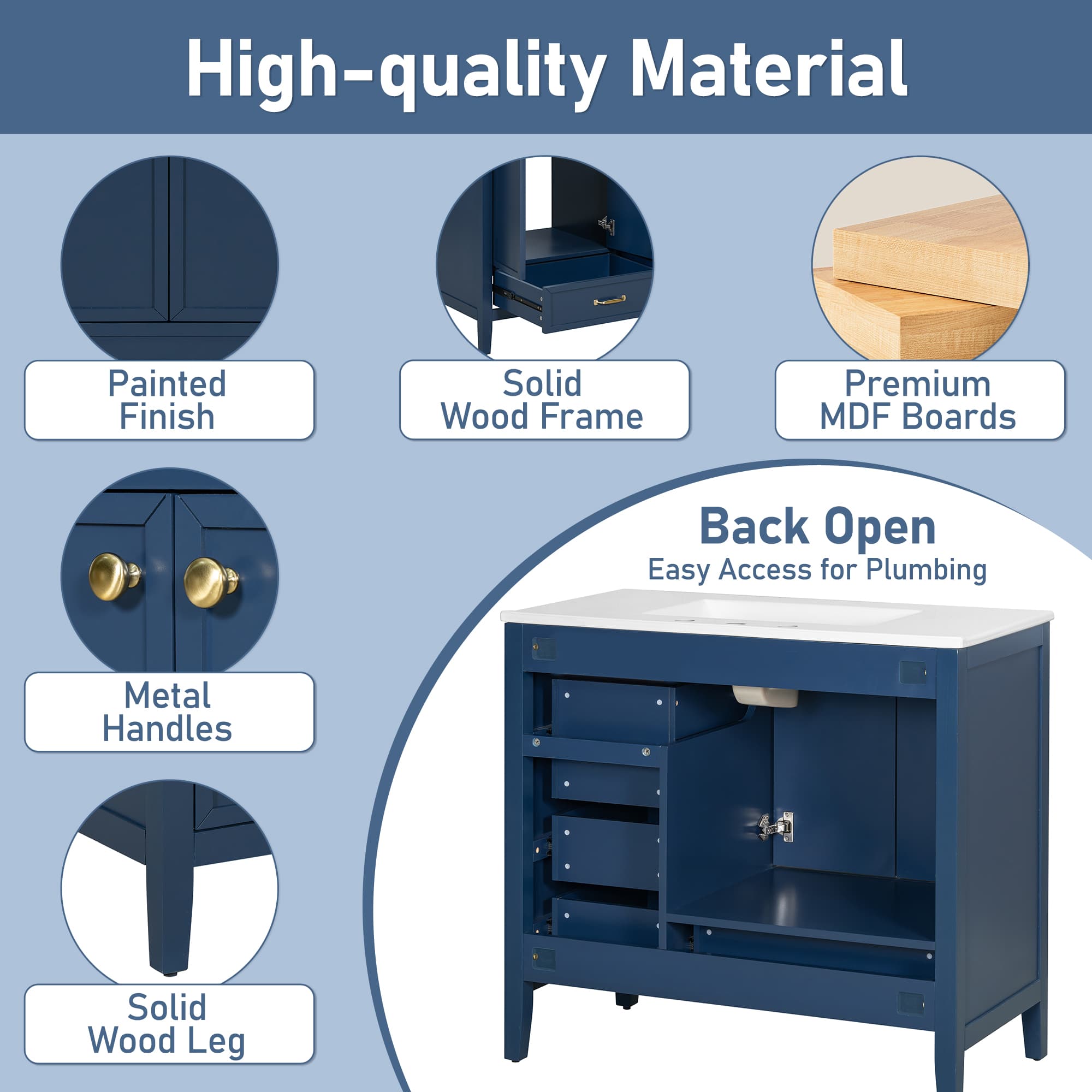 Misty Moon LW0406-NHBO-YSG-12 Bath-Vanity-Combo - View #6