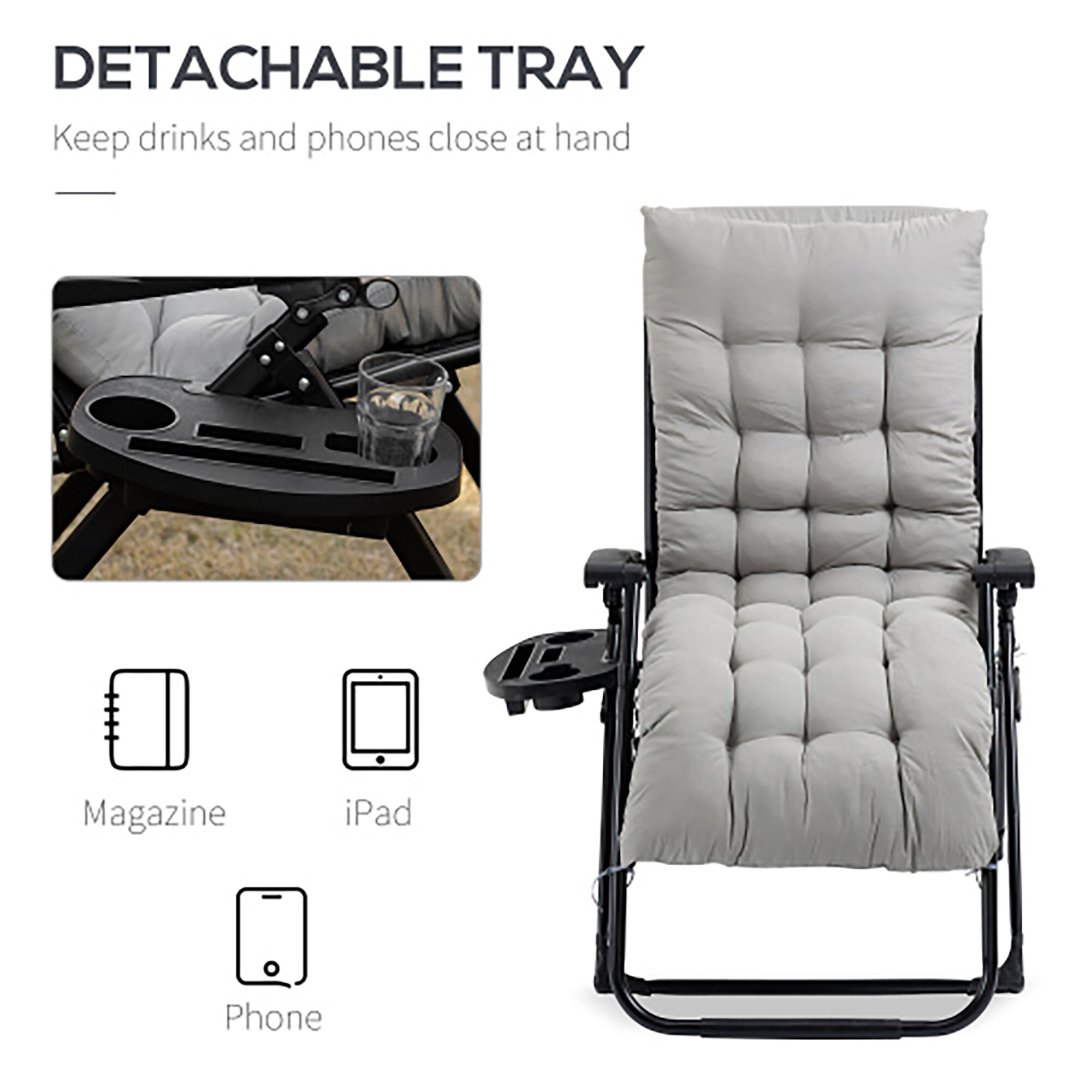 CASAINC WF-SM-B3-GY Patio-Chairs - View #6