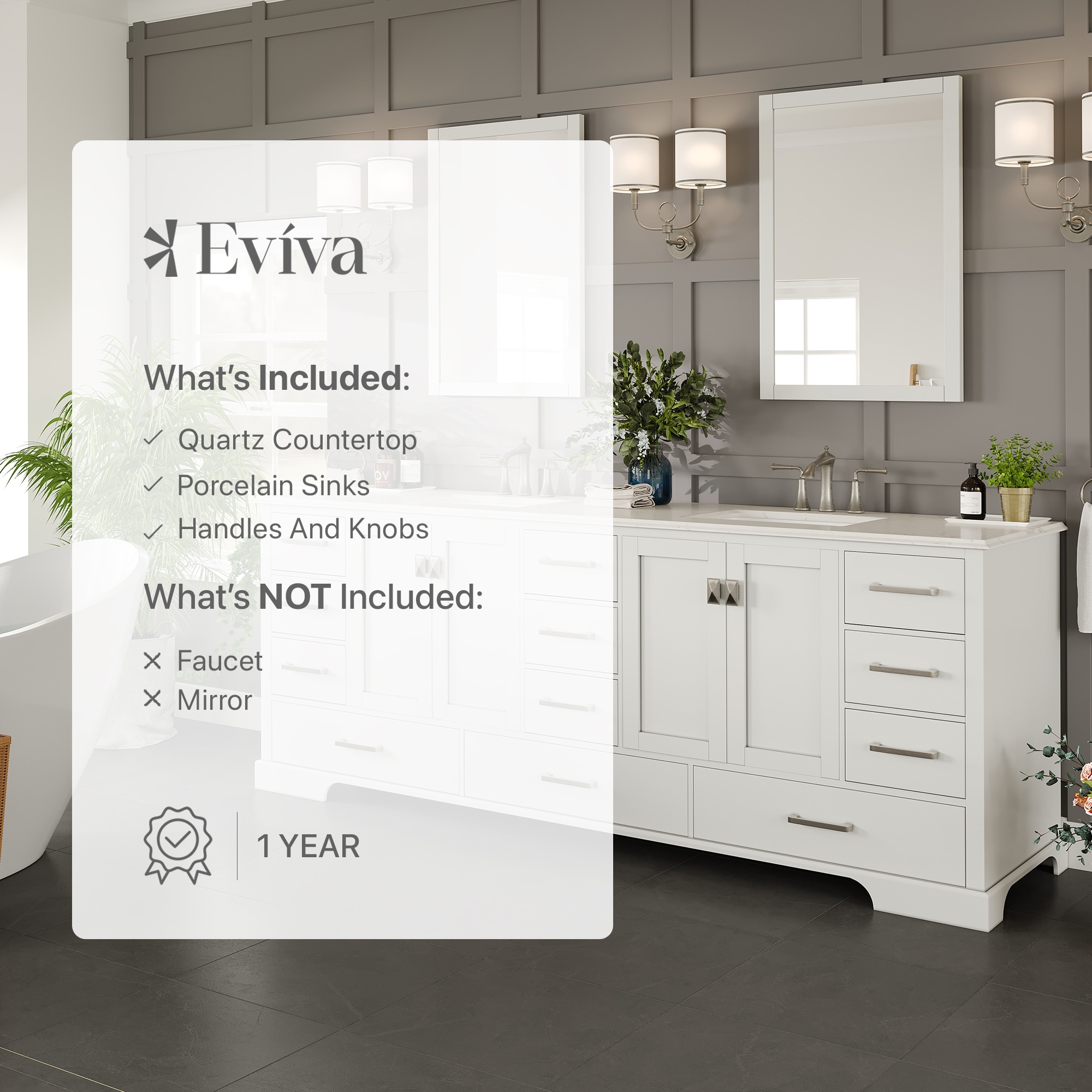 Eviva EVVN416-84WH-Q Bath-Vanity-Combo - View #7