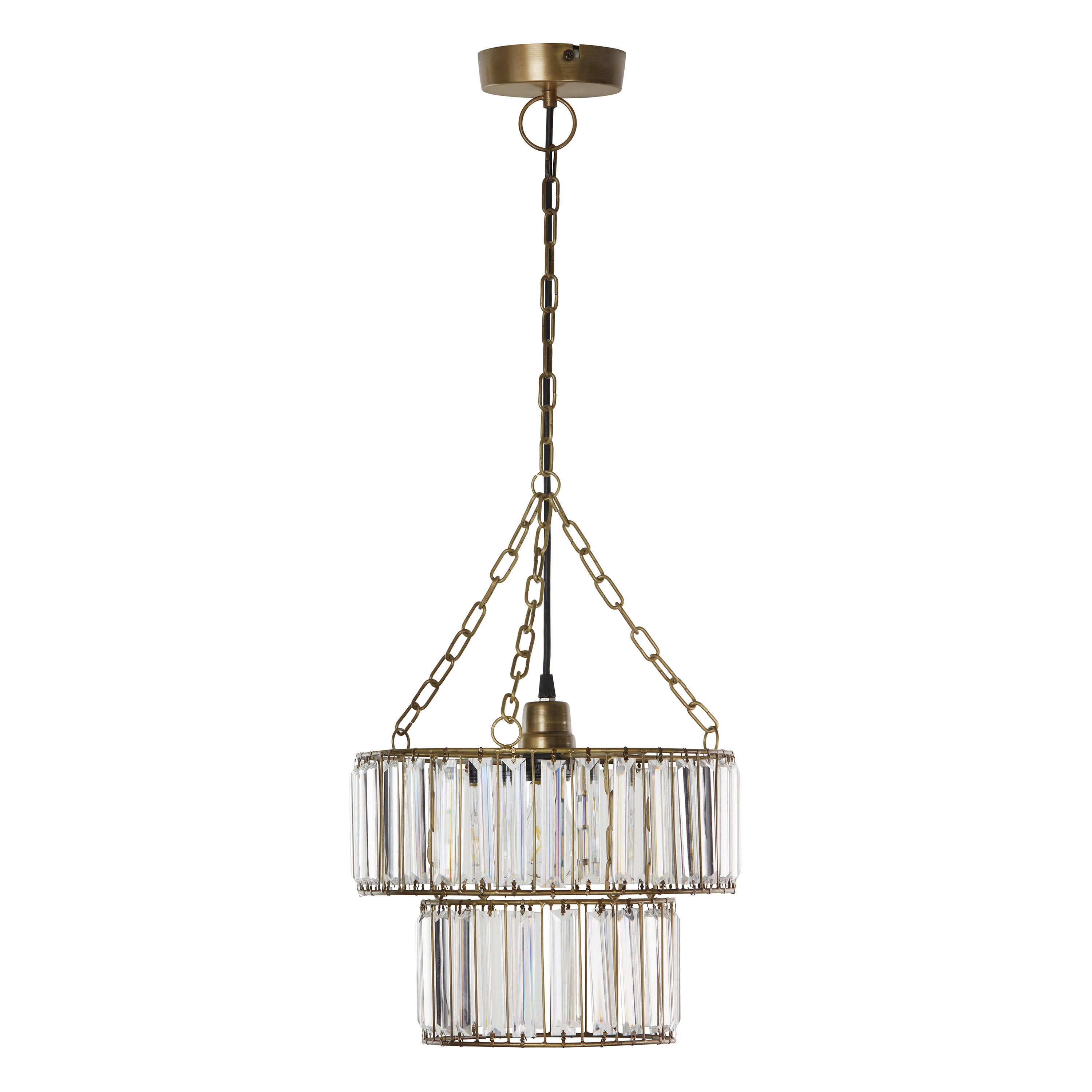 River of Goods 21192 Chandeliers 1 -Light Satin Gold Glam For Use in Bedrooms, Dining Rooms, Foyers, Kitchens, Living Rooms Chandelier