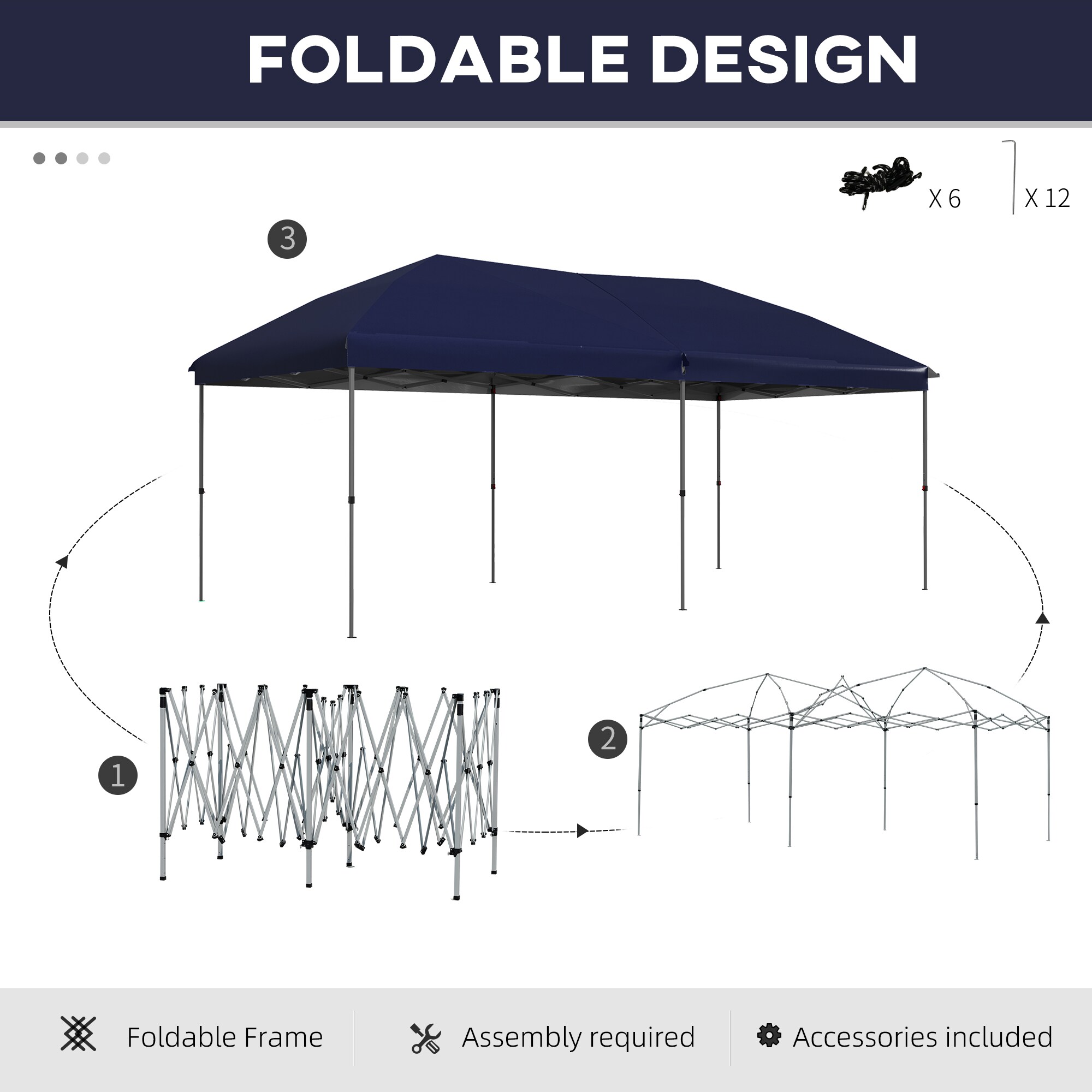 Outsunny 84C-153V01BU Canopies-Sl - View #5