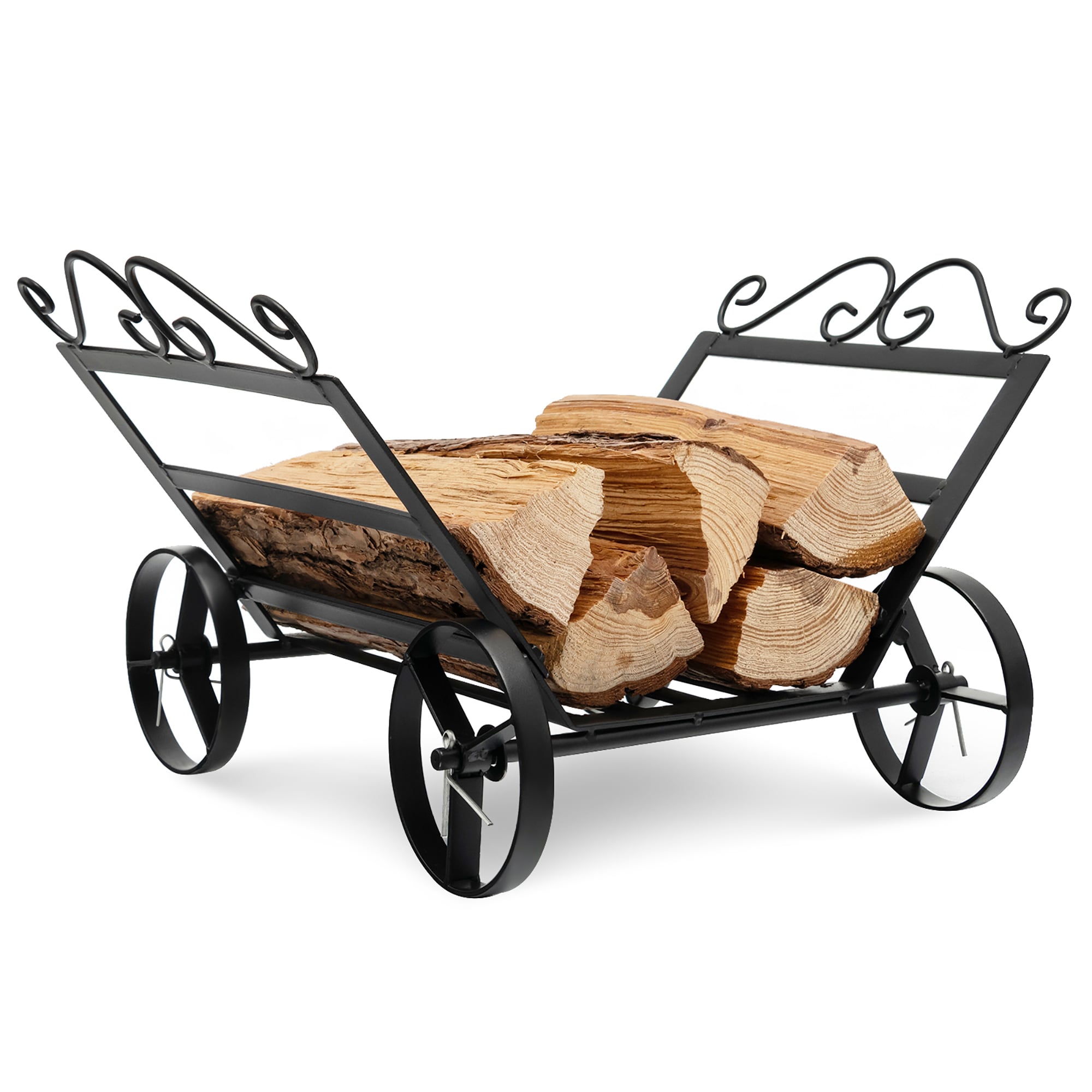 Goplus HV10309 11-Inches x 16-Inches x 20-Inches Steel Adjustable firewood rack