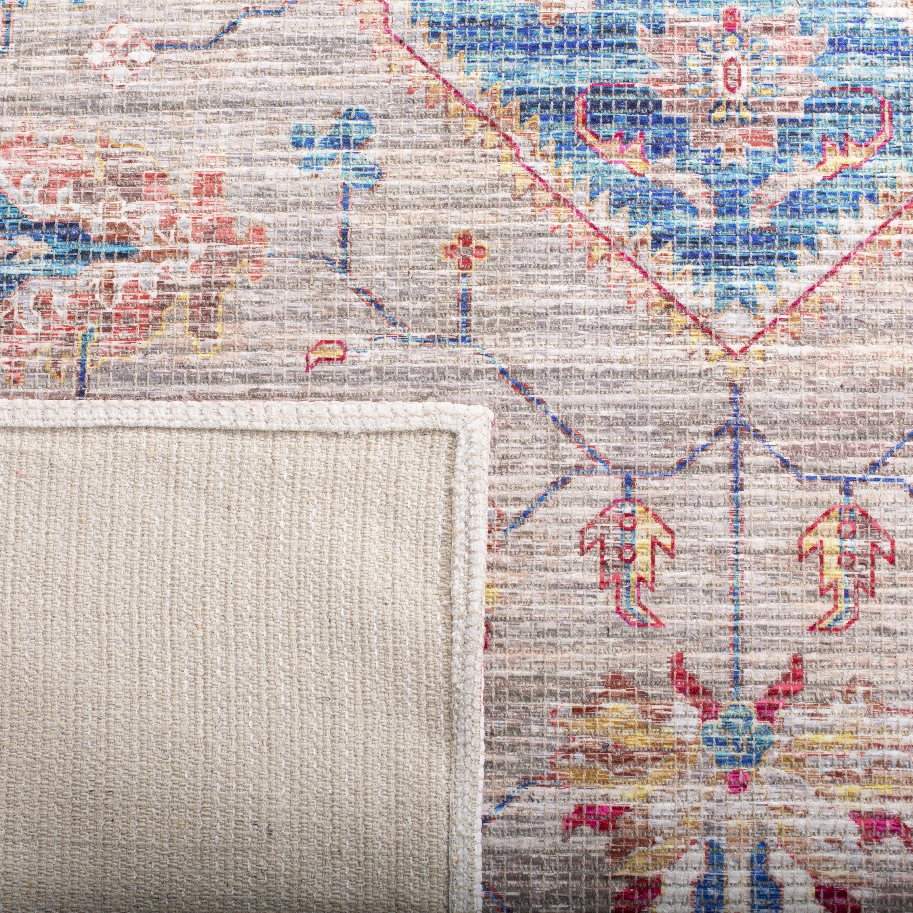 Saffron Kepul Ivory Chenille 4' x 6' Transitional Area Rug