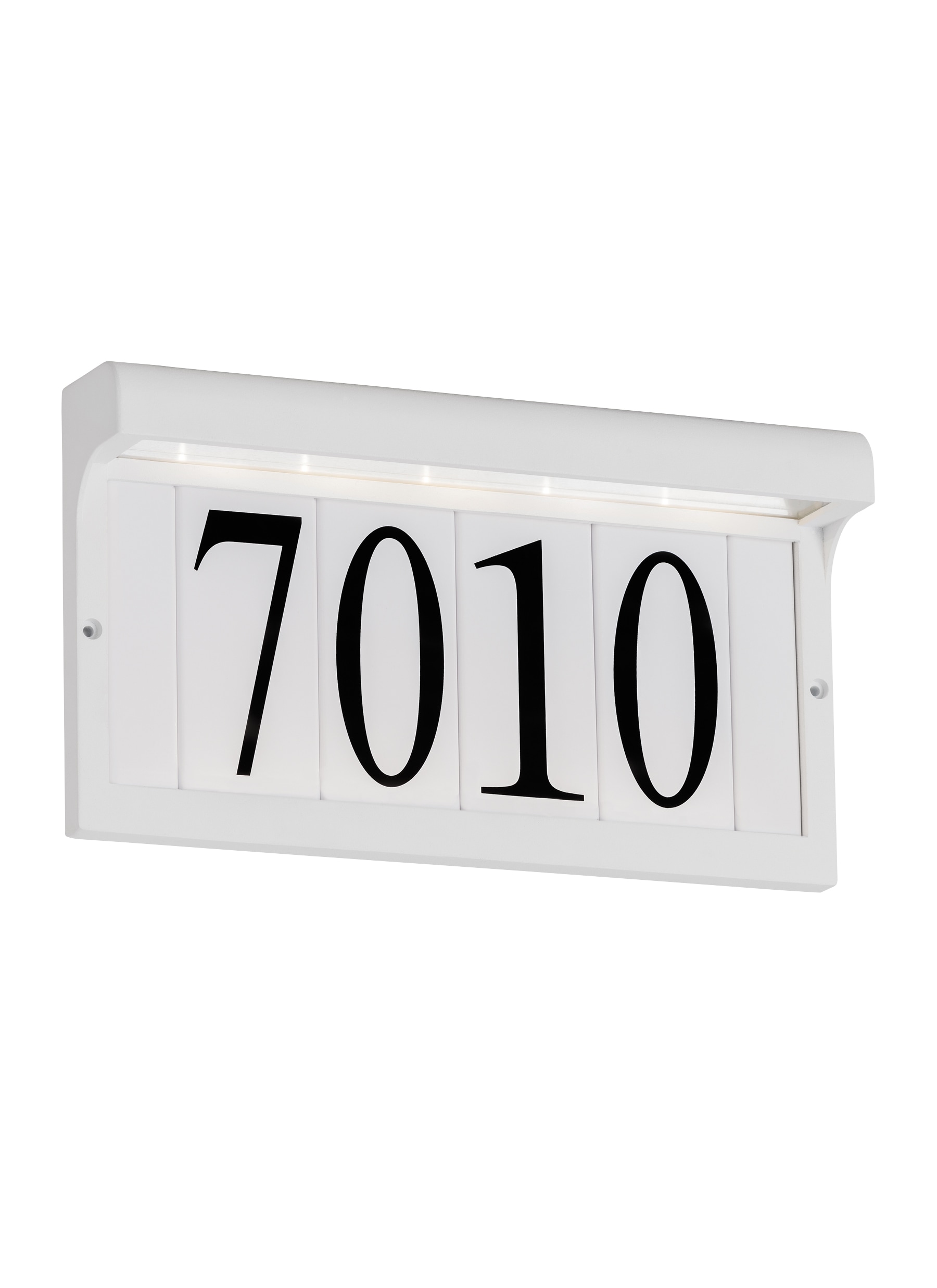 Generation Lighting 96091S-15 LED Address Light 6.8700-in H Satin White Hardwired Integrated LED Outdoor Wall Light