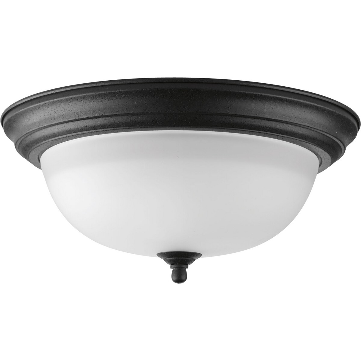 Forged Black Alabaster Glass 14'' Flush Mount Ceiling Light