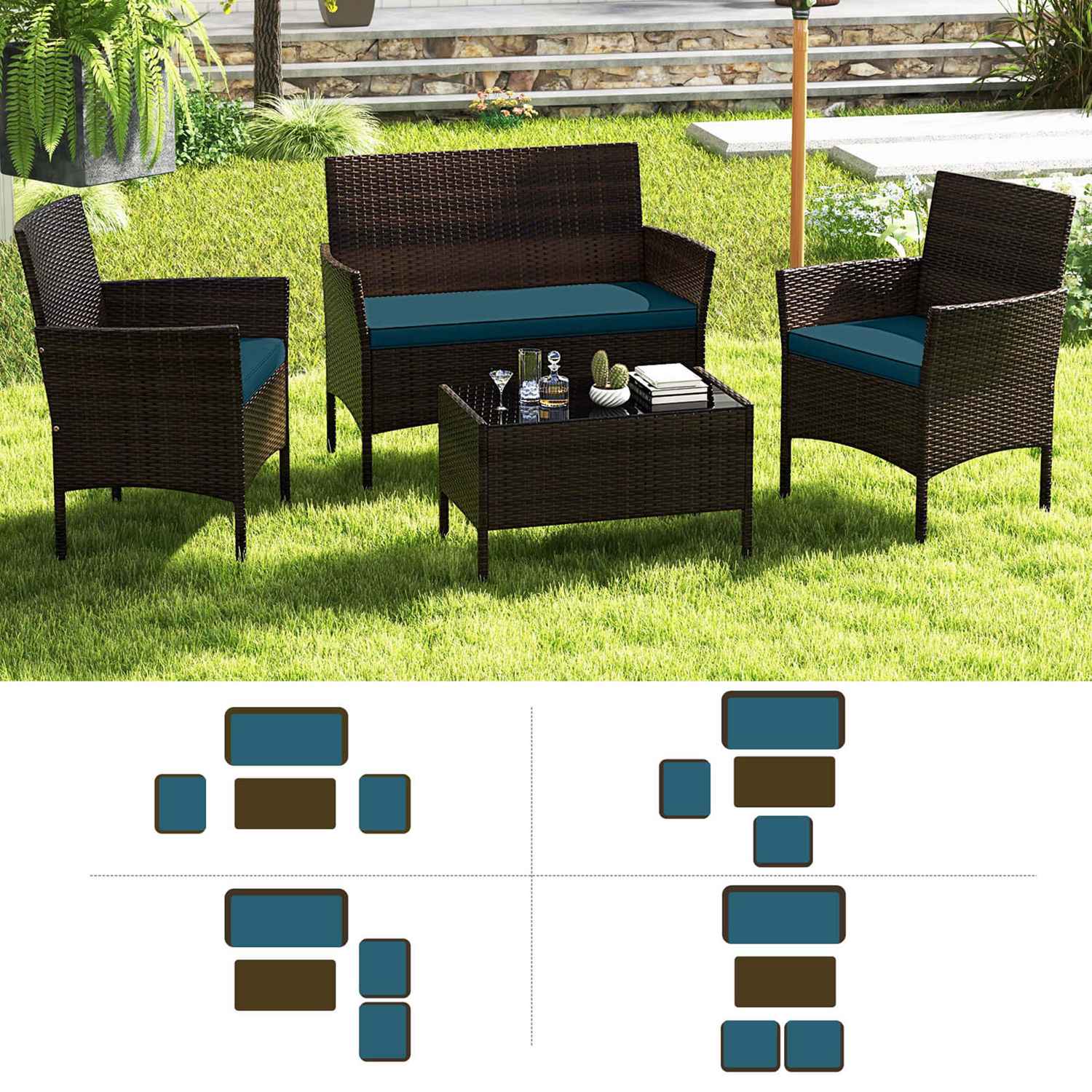 Costway HCST06171 Patio-Conversation-Sets - View #8
