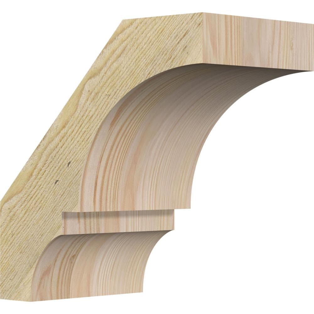Ekena Millwork BRC06X10X10BOA00RDF 6-in x 10-in x 10-in Douglas Fir Unfinished Wood Balboa Rough Sawn Knee Brace