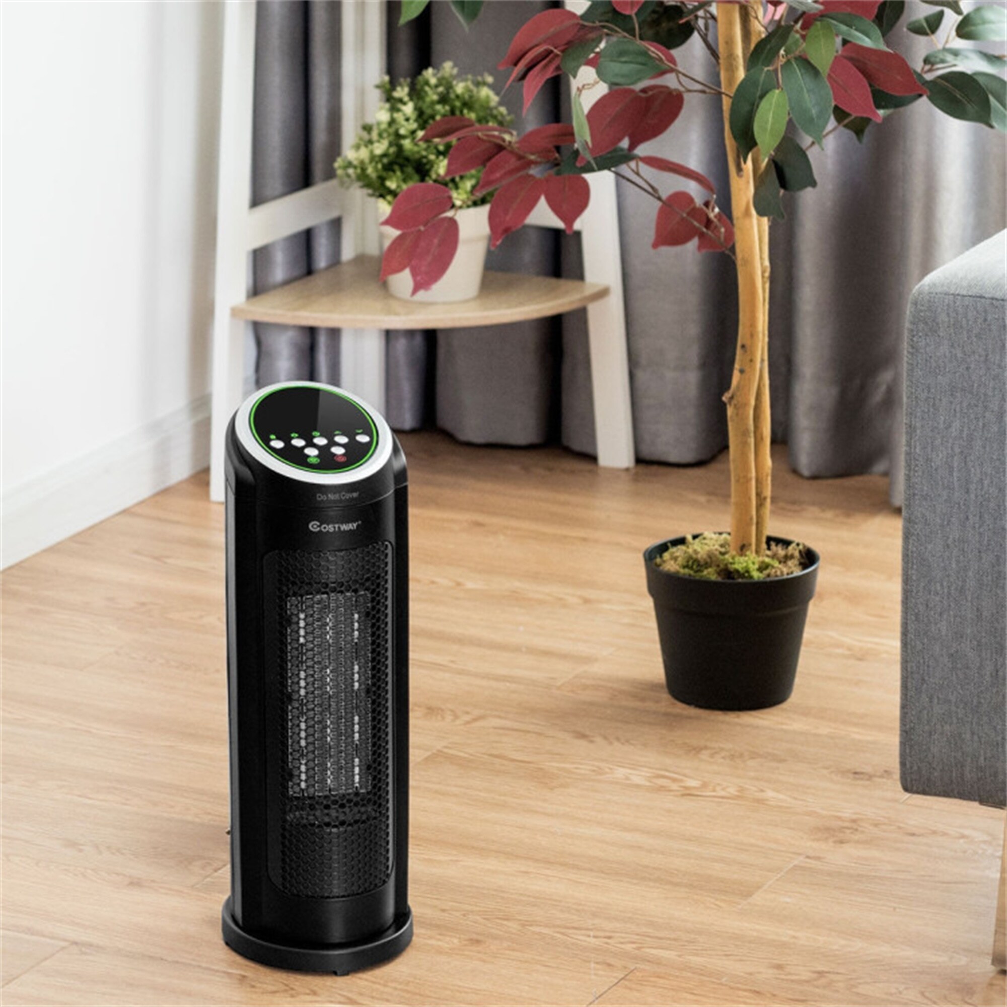 BABOOM Up to 1500-Watt LED Portable Oscillating PTC Ceramic Indoor Electric Space Heater #BOM-EP23759-CO