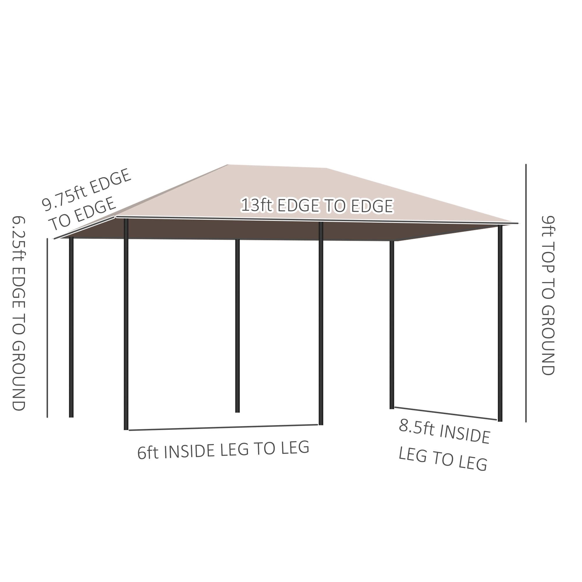 Outsunny 84C-116 Wood-Resin-Gazebos - View #3