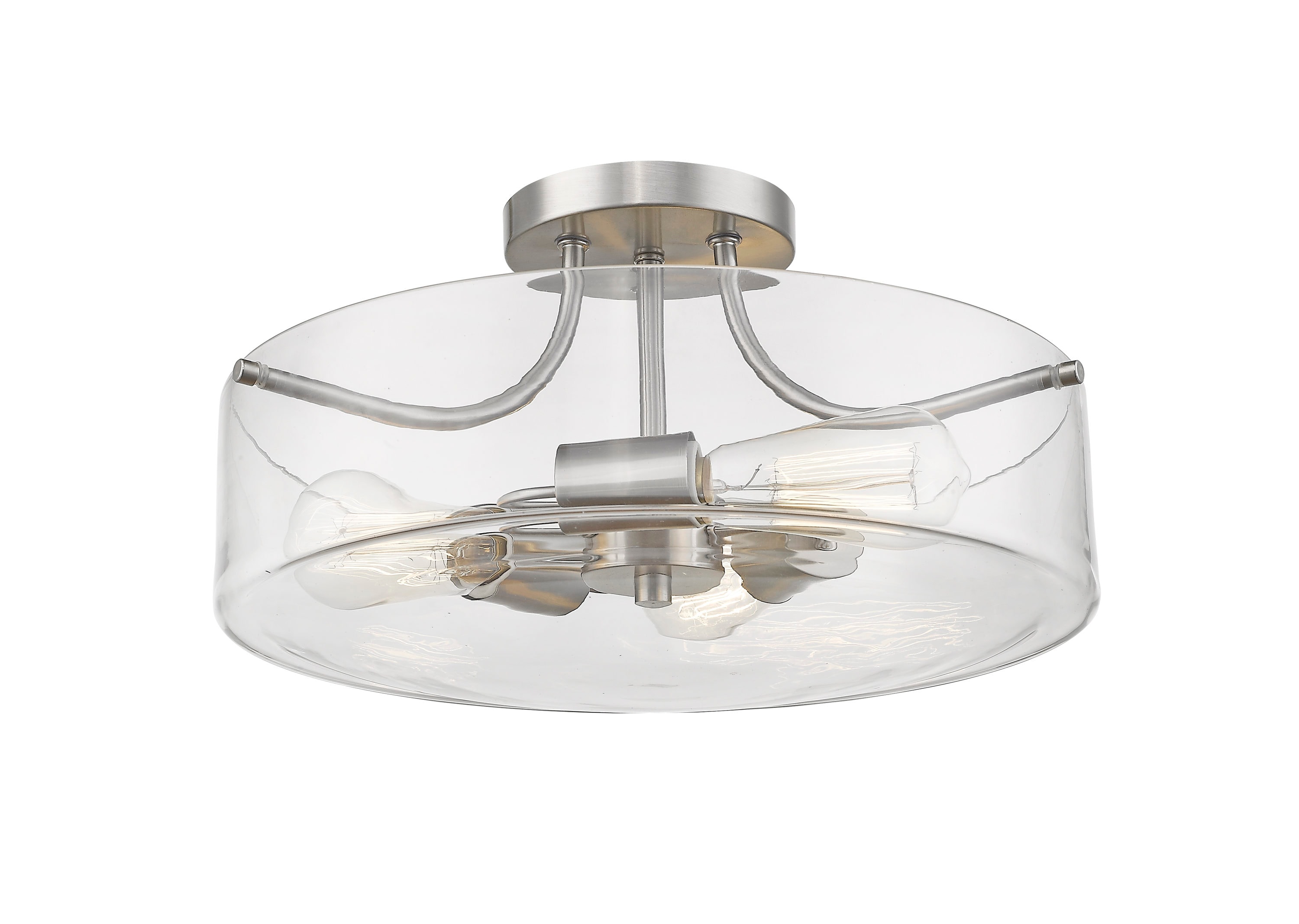 Z-Lite 471SF-BN Delaney 1-Light Brushed Nickel Semi mount light