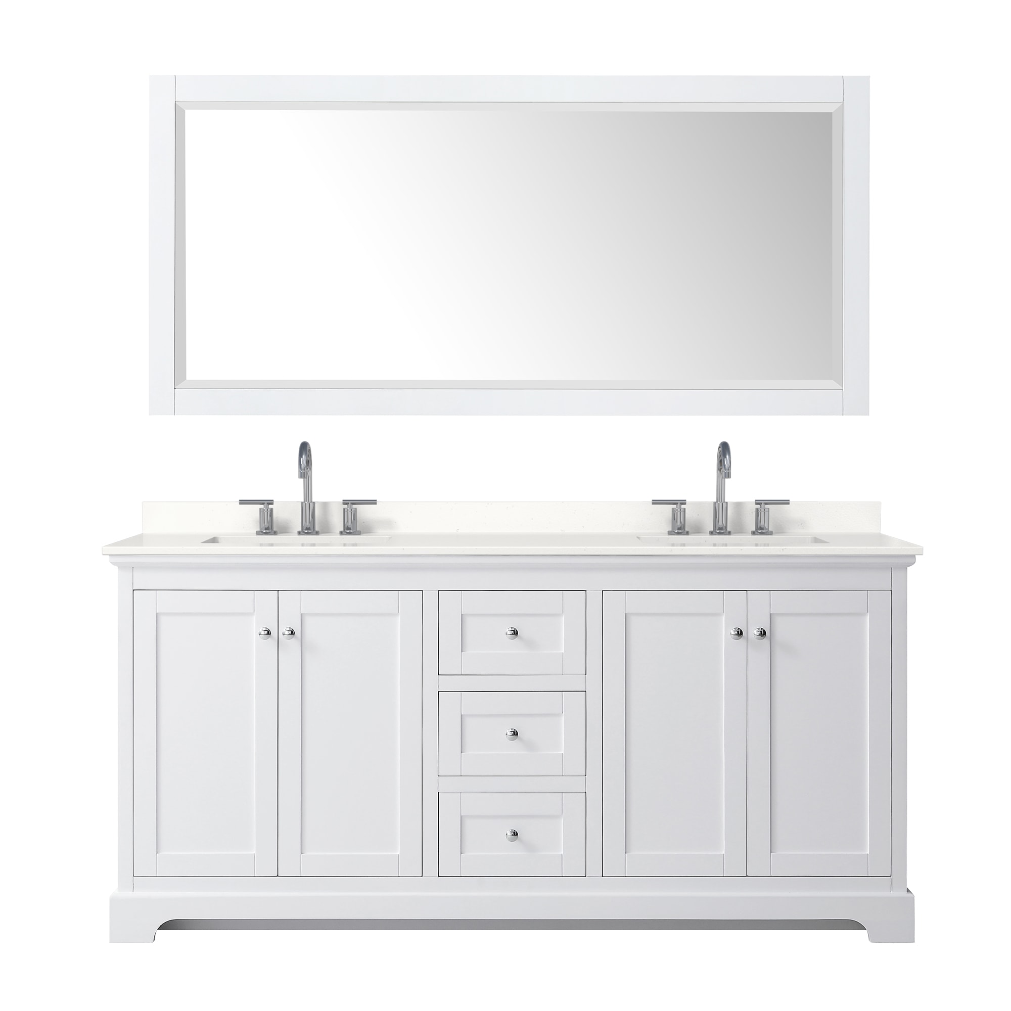 Wyndham Collection WCV232372DWHWQUS3M70 Bath-Vanity-Combo - View #2