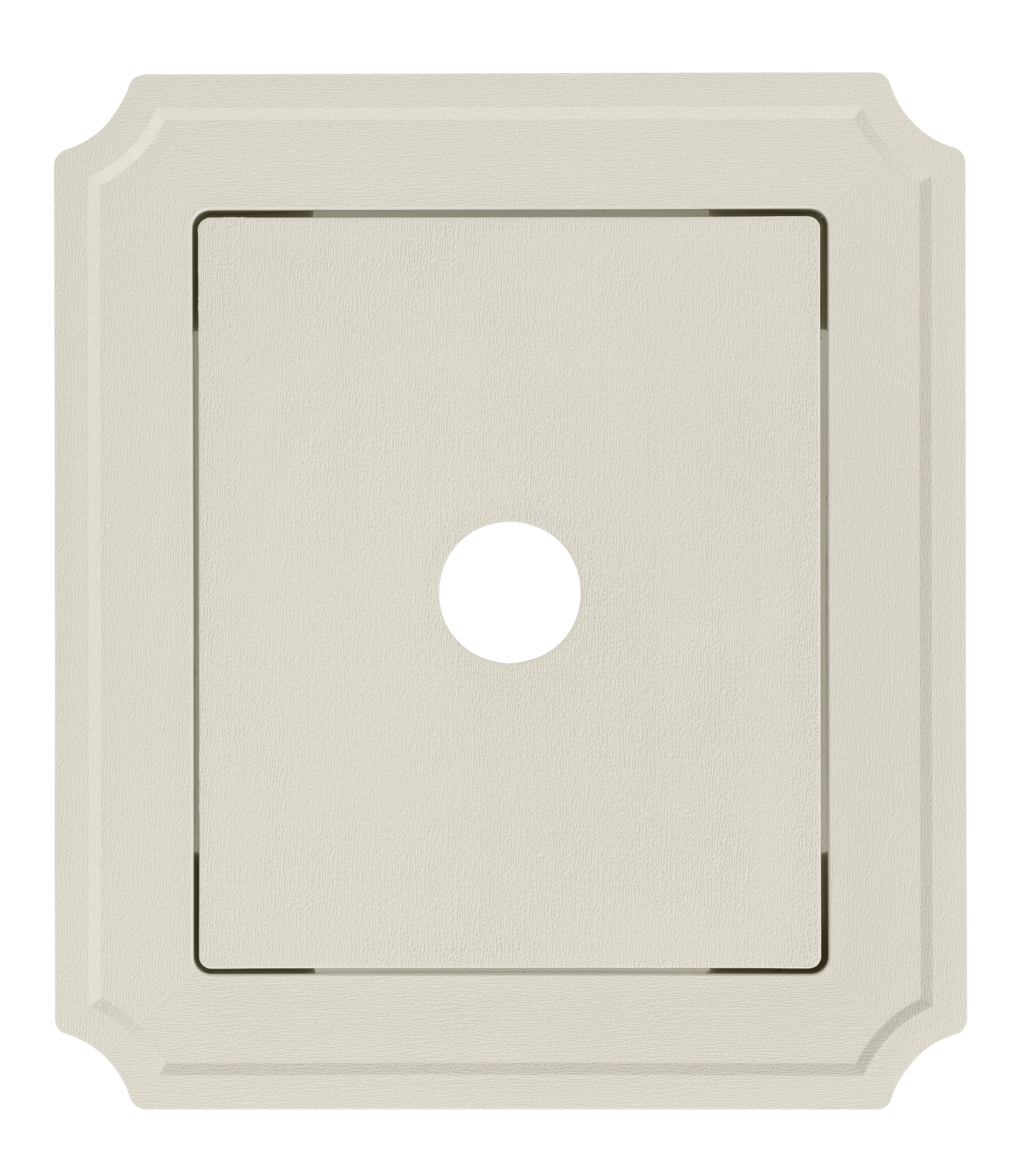 Ply Gem 210759 8.54-in x 7.52-in Pearl Vinyl Universal Mounting Block