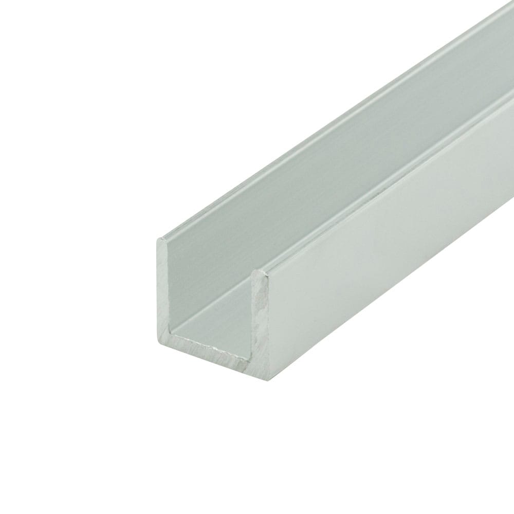 Outwater 3P1.27.02636 Mill Finish 1/2-in Inside Dimension Aluminum U-Channel 36-in Length (Pack of 4) C-Channel