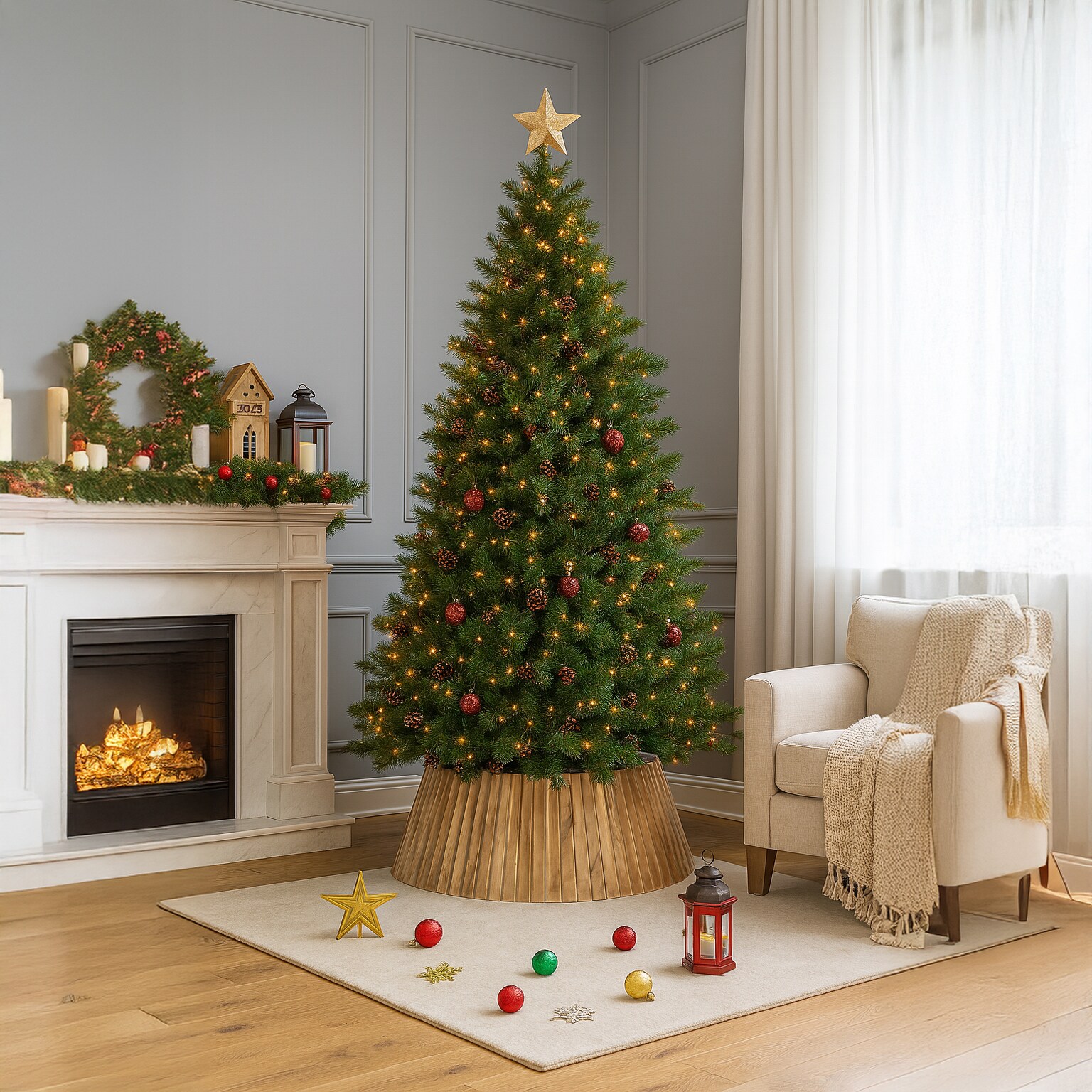 Gardenised QI004869 Tree-Skirts - View #2