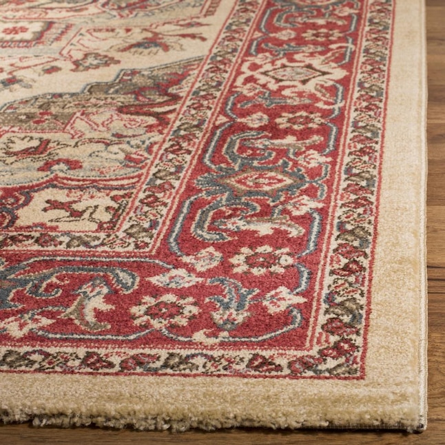 Safavieh Mahal Zaloa 4 x 6 Creme/Red Indoor Floral/Botanical Oriental Area Rug Safavieh Mahal Zaloa 4 x 6 Creme/Red Indoor Floral/Botanical Oriental Area Rug