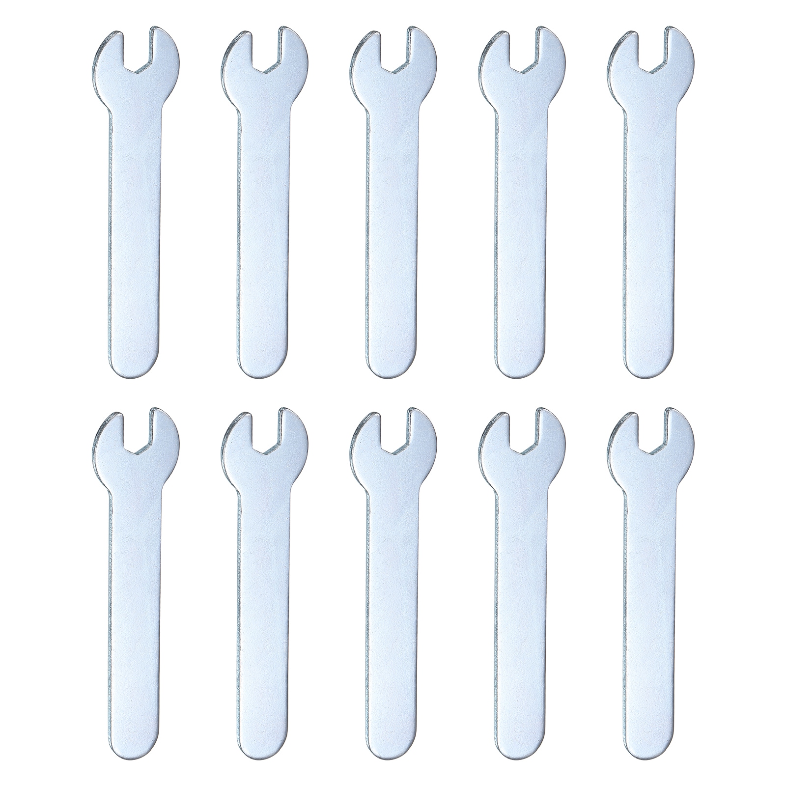Harfington 10pcs Small Wrench Open End Wrench 5.5x66x1.5mm Metric U-Shaped Single Open Ended Spanner Super Thin Small Flat Head Galvanizing Wrench for Automotive Repair Furniture Assembly #S26030900UX0816