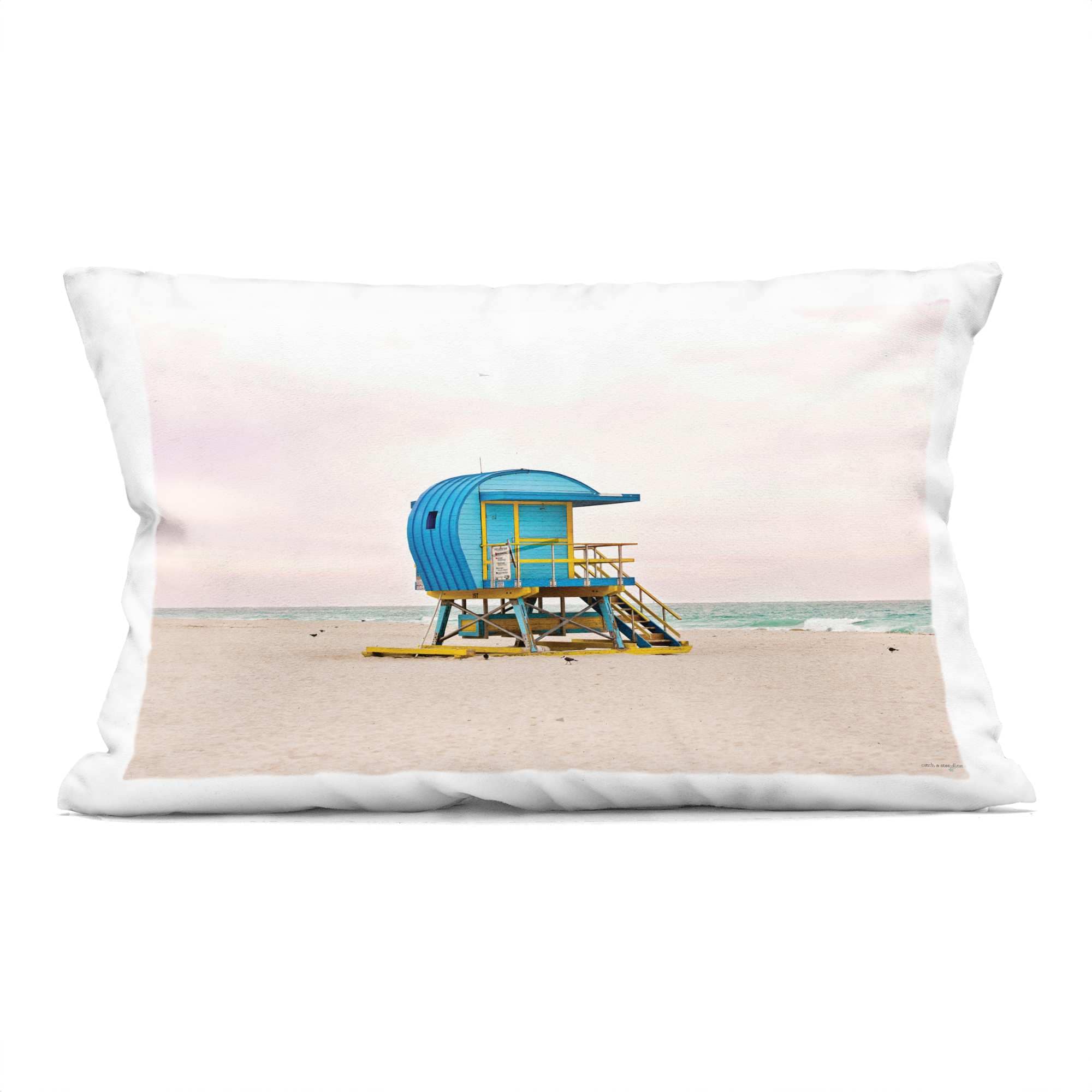 Stupell Industries PLP-166-RCW-14X20 Summer Lifeguard Cabin Decorative Printed Pillow Design by Seven Trees Design