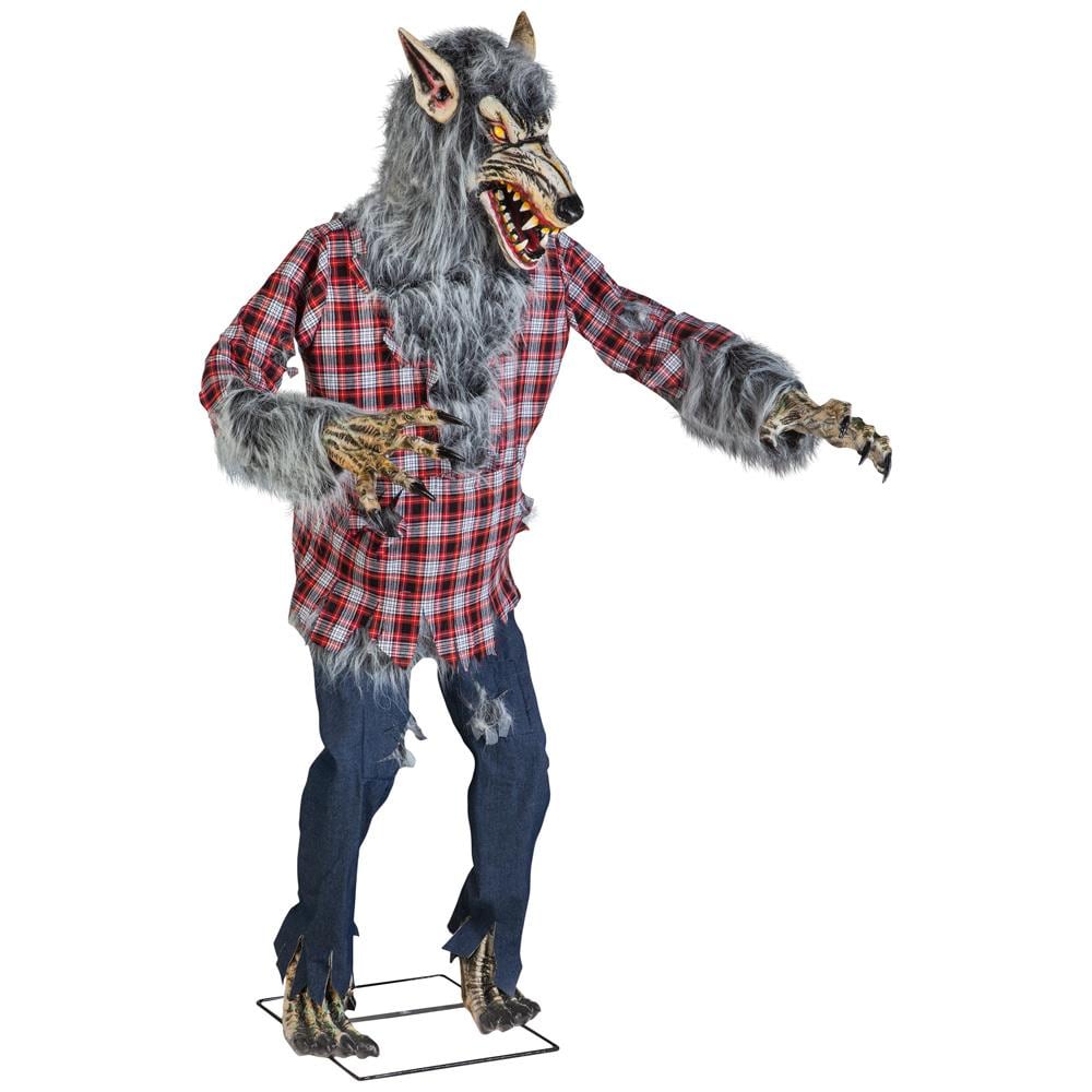 Holiday Living 72-in Screeching Lighted Werewolf Lifesize Greeter at ...