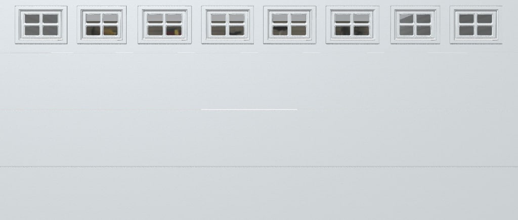 Wayne Dalton 8500CTMPWHSTCKI167 Classic Steel Model 8500 16-ft x 7-ft Insulated White Double Garage Door with Windows