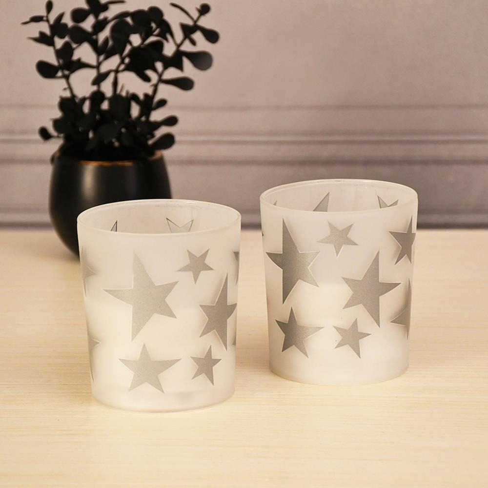 LumaBase 3.75-in Lighted Candle Stars (2-Pack) Battery-operated ...