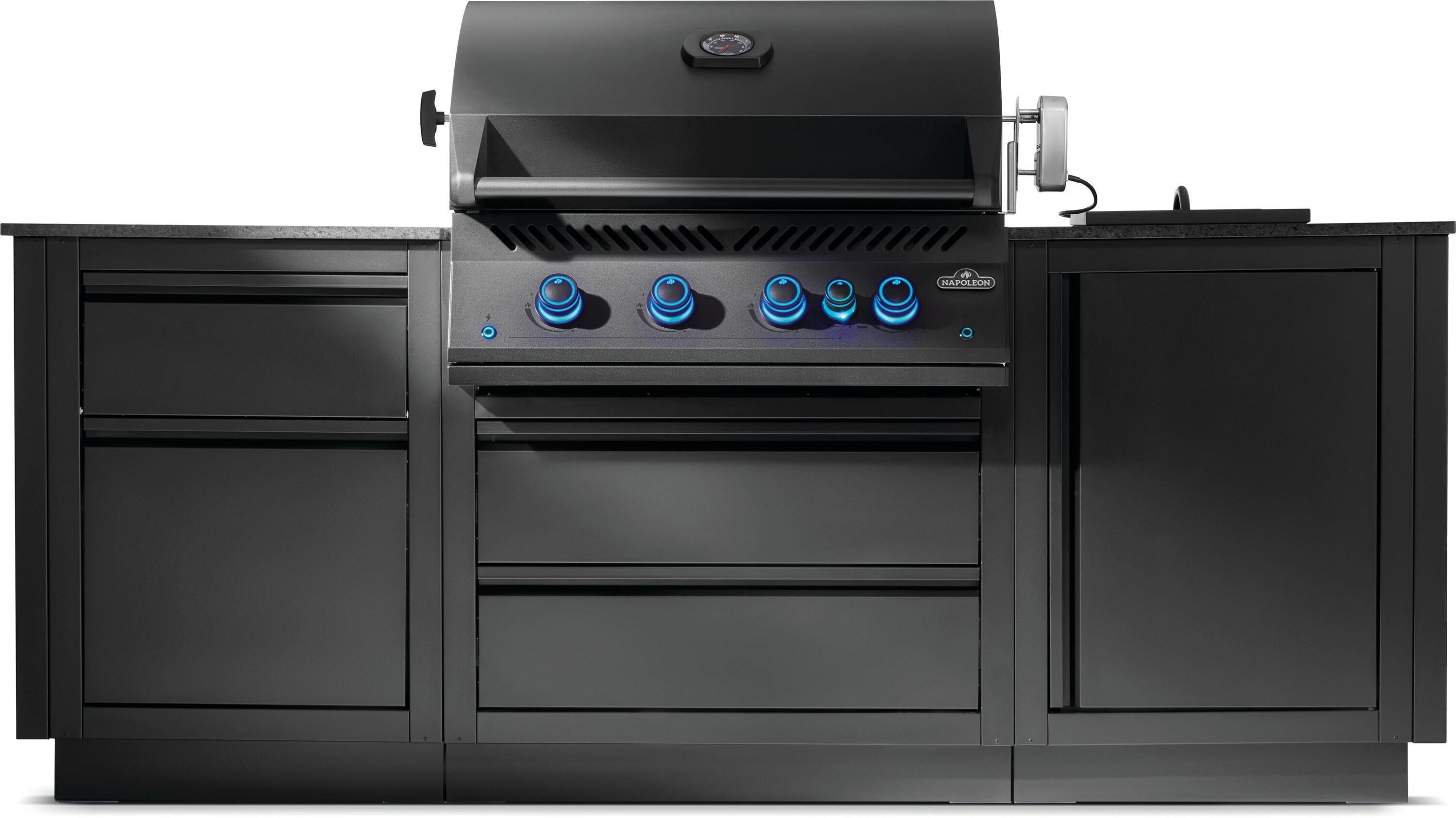 NAPOLEON Oasis 300 Matte Black 87 W 4 -Burner Natural Gas Built-in