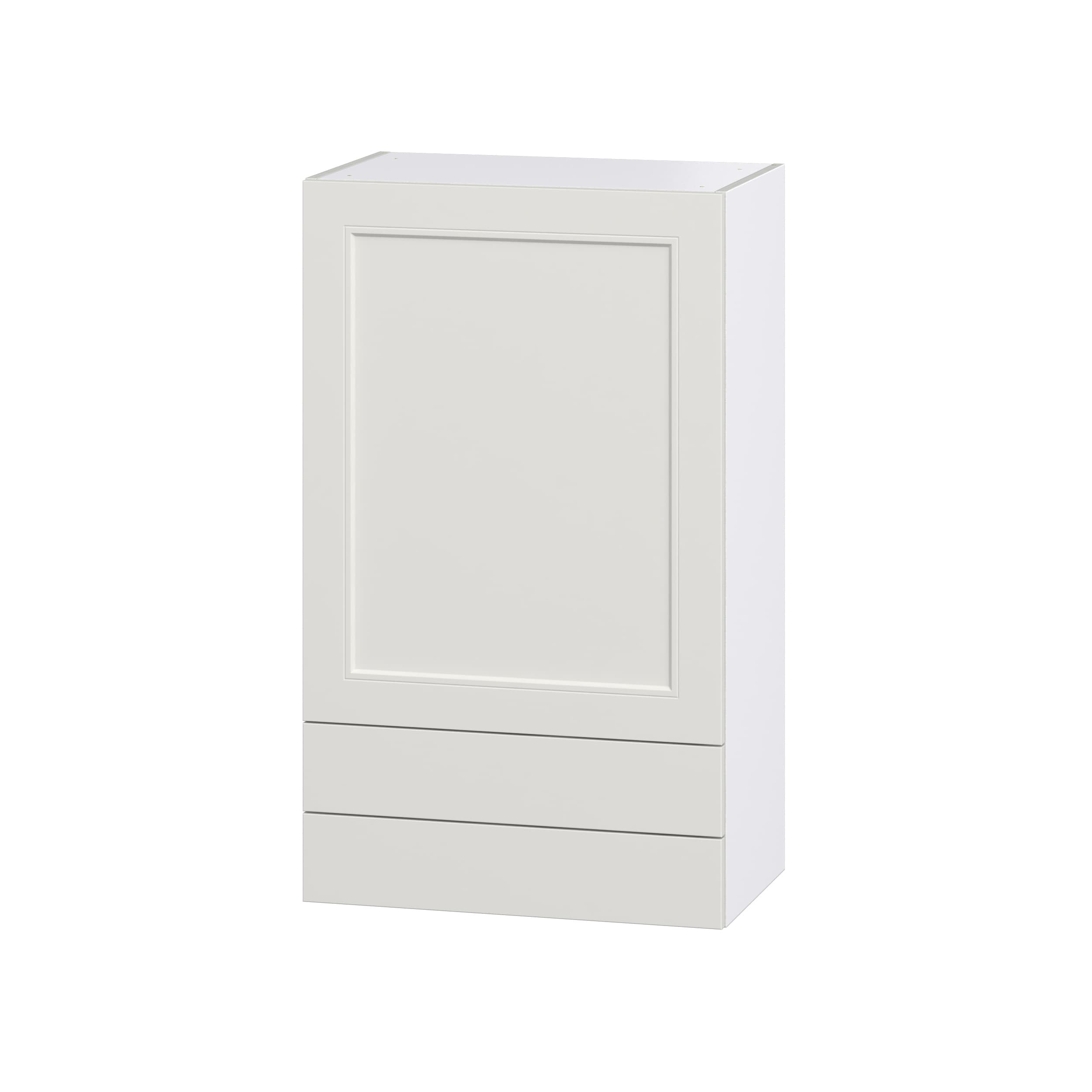 Hugo&Borg DSW2440B(L/R)-BE Belcourt 24-in W x 40-in H x 14-in D Painted Light Gray 2 -Drawers Wall Fully assembled Cabinet (Recessed Panel Shaker)