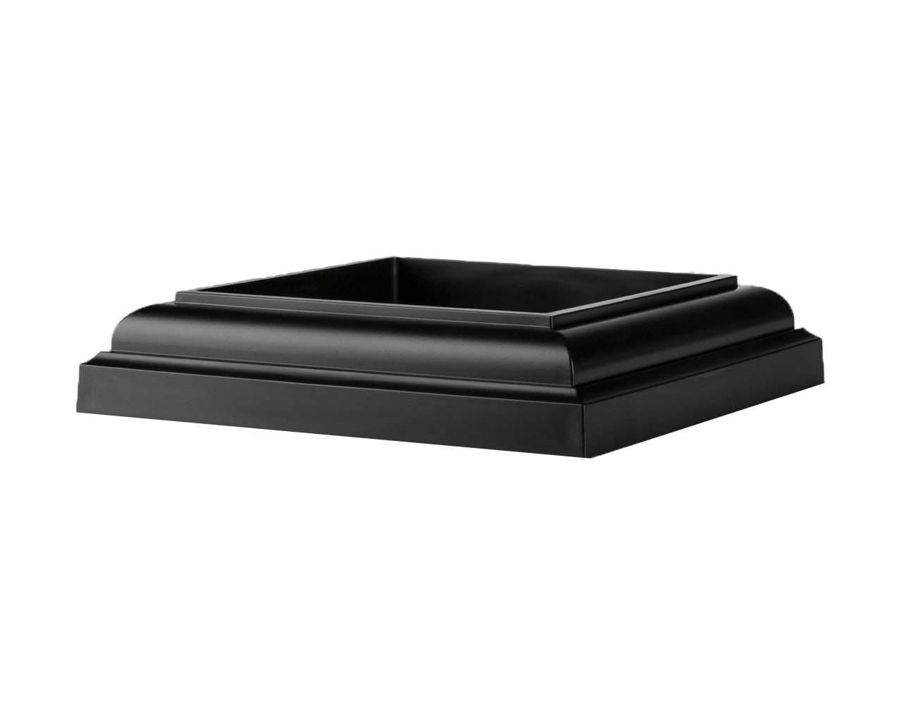 TimberTech A55X55PSKIRTB 5-1/2-in x 5-1/2-in Black Composite Deck post base trim