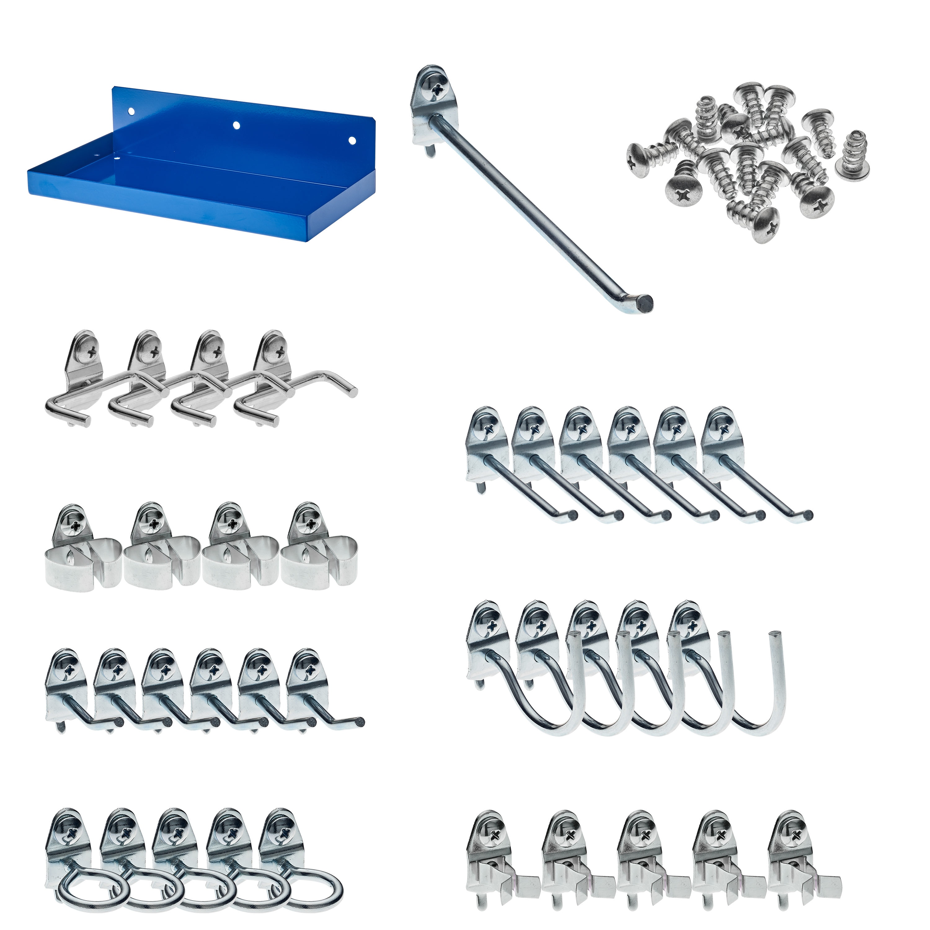 Triton Products 76126-36 37 -Piece Steel Pegboard hook in Blue 12-in W x 3-in H