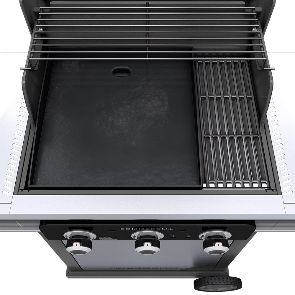 Char Broil 3 Burner Commercial Series Gas Grill and Griddle Combo with Accessories