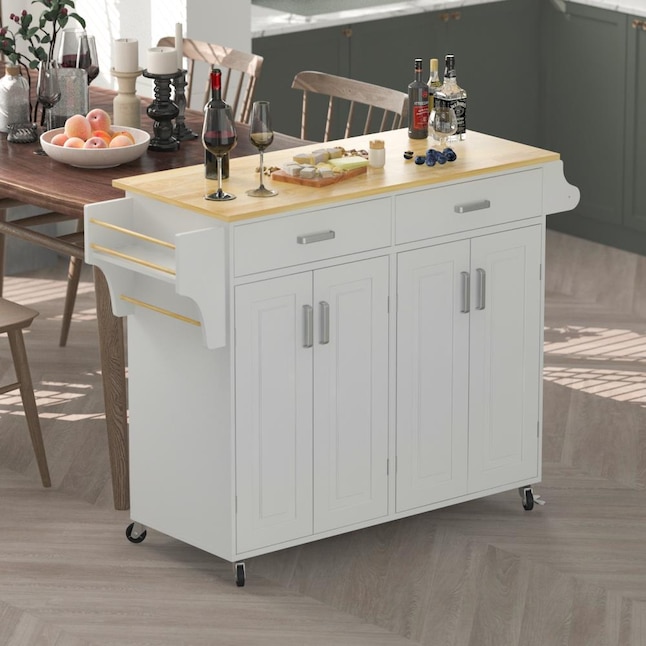 Wood Top Rolling Kitchen Island, What Size Casters For Kitchen Island
