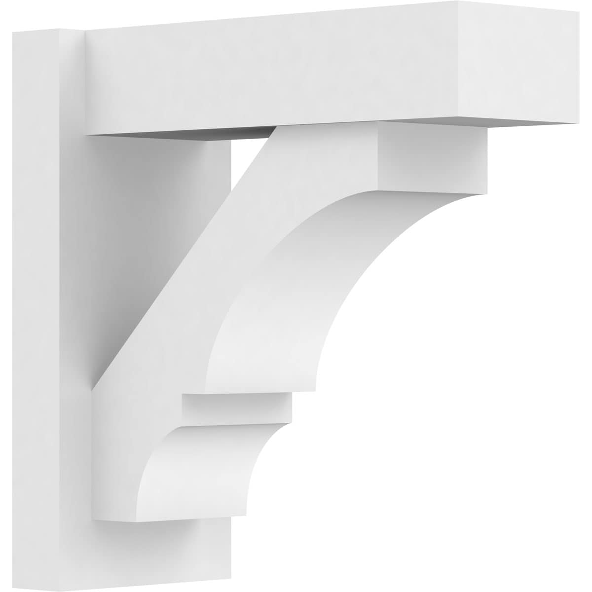 Ekena Millwork OUTP07X16X16BOA05 7-in W X 16-in D X 16-in H Balboa Architectural Grade PVC Outlooker with Block Ends